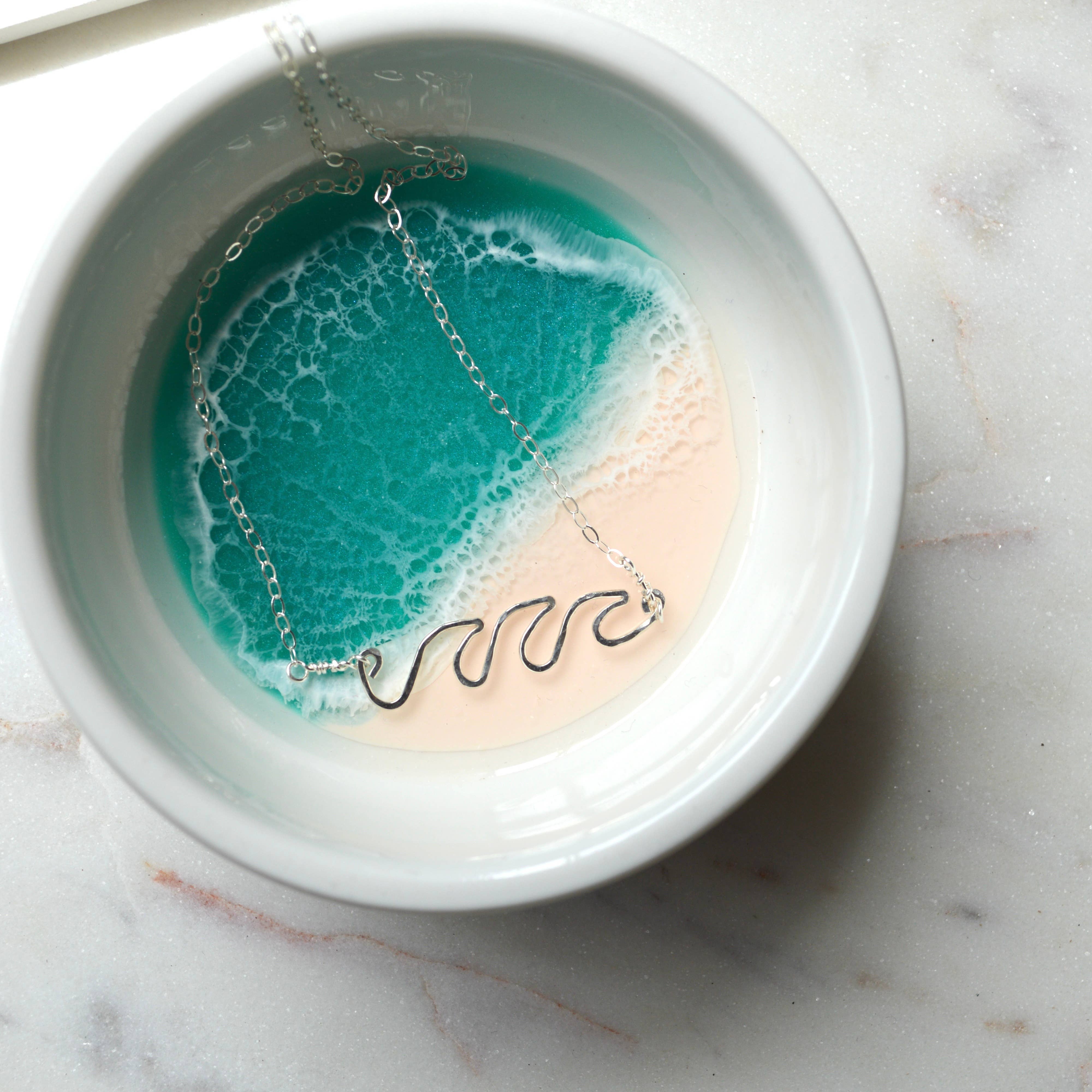 Mini Wave Necklace Sterling