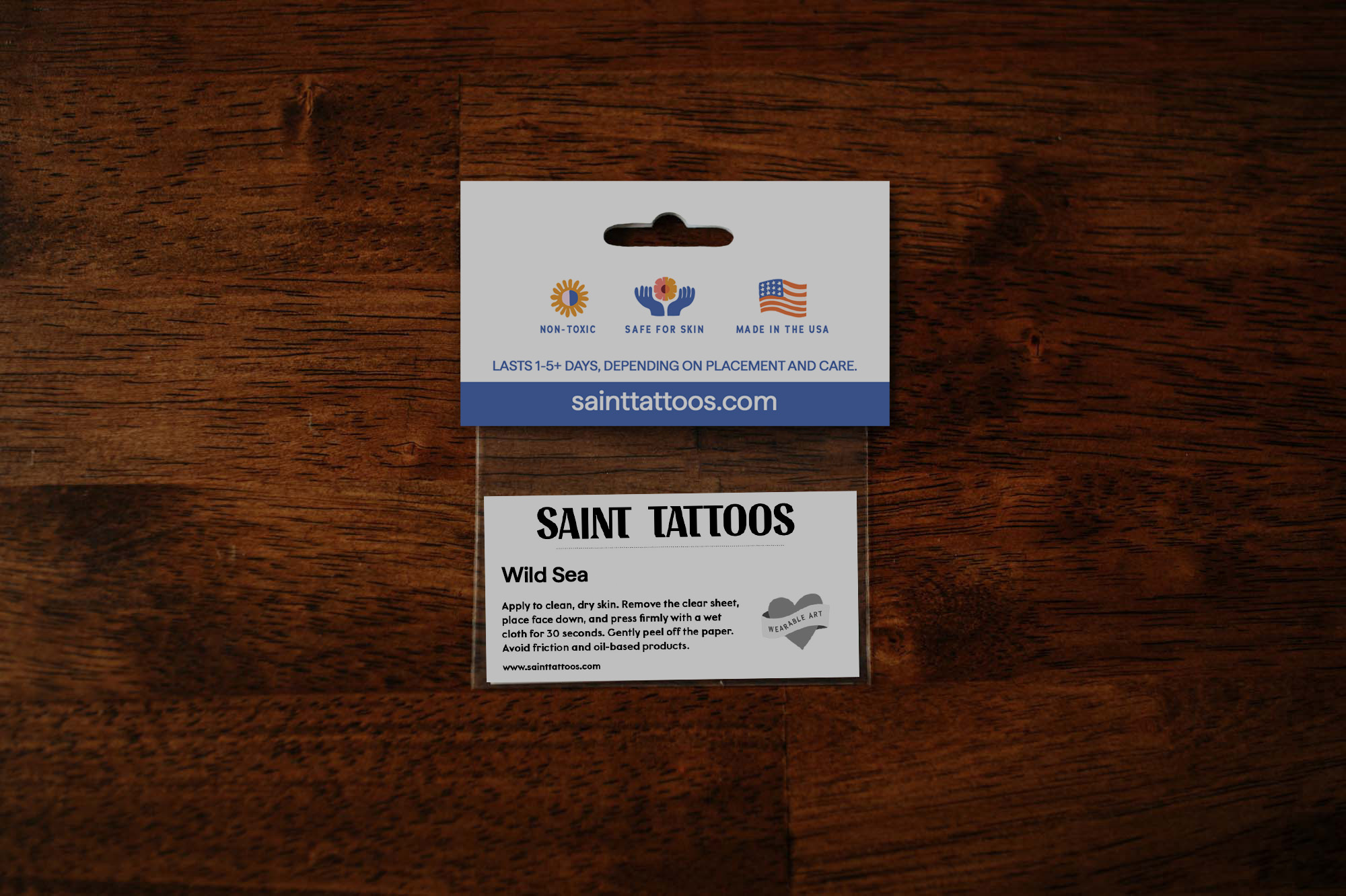 Wild Sea Temporary Tattoos: Yellow