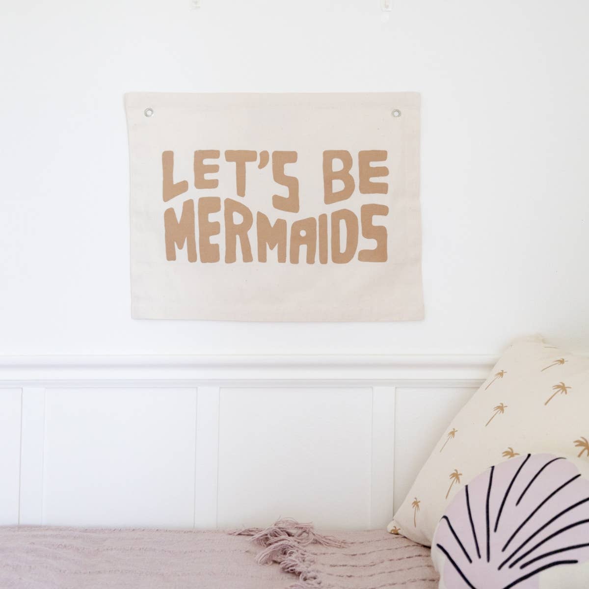 Imani + KIDS by Imani Collective - Let's Be Mermaids Clay Banner Canvas Material
