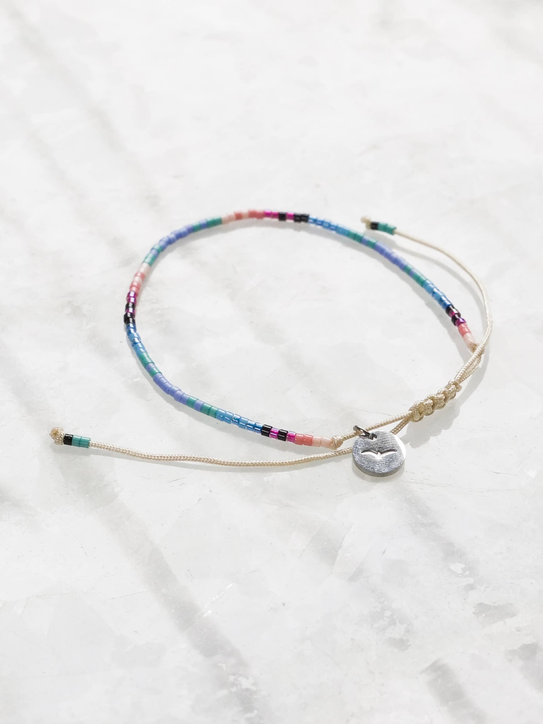 Tiny Bead, Island Bead Bracelet - Bubble Gum