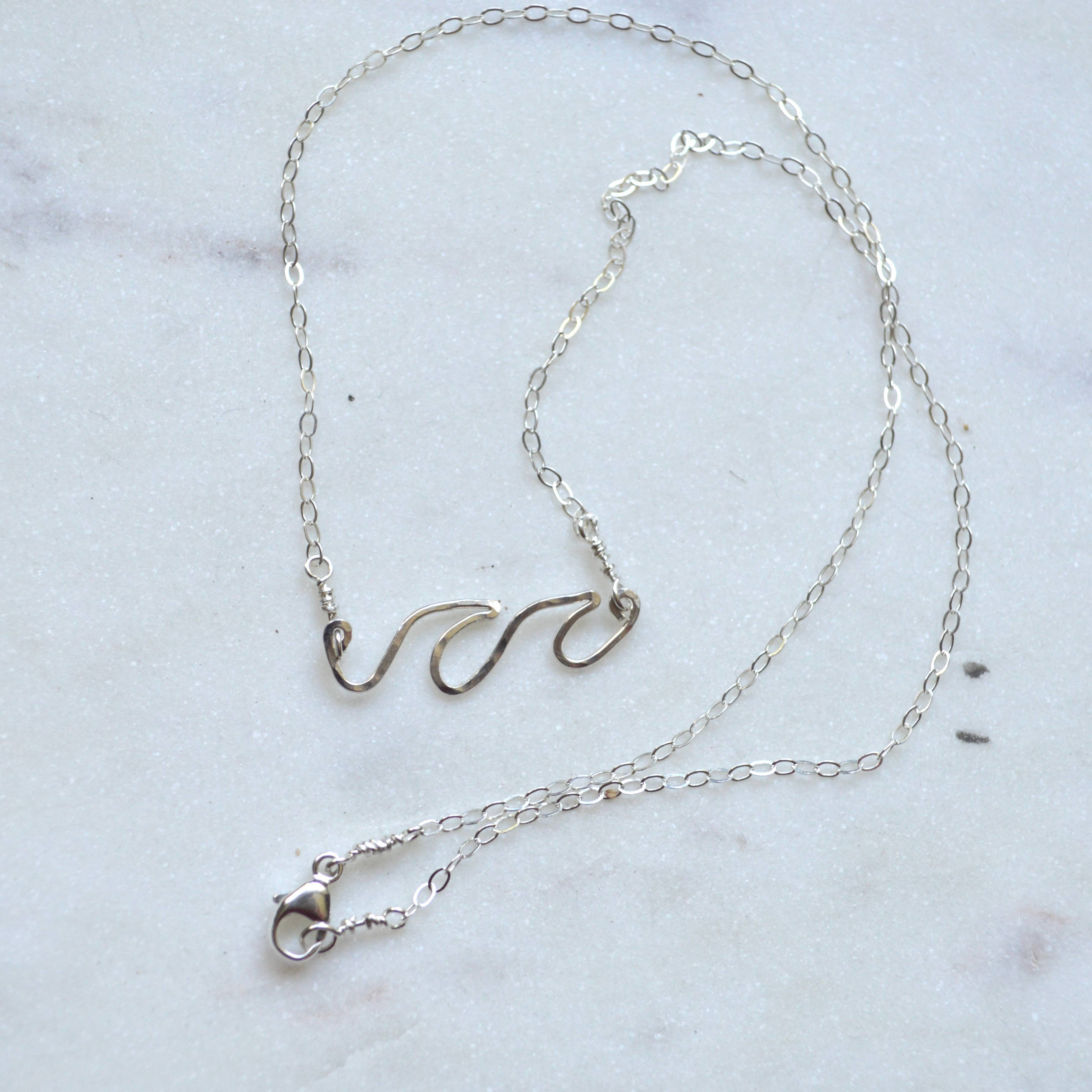 Salty But Sweet - Mini Wave Necklace Sterling