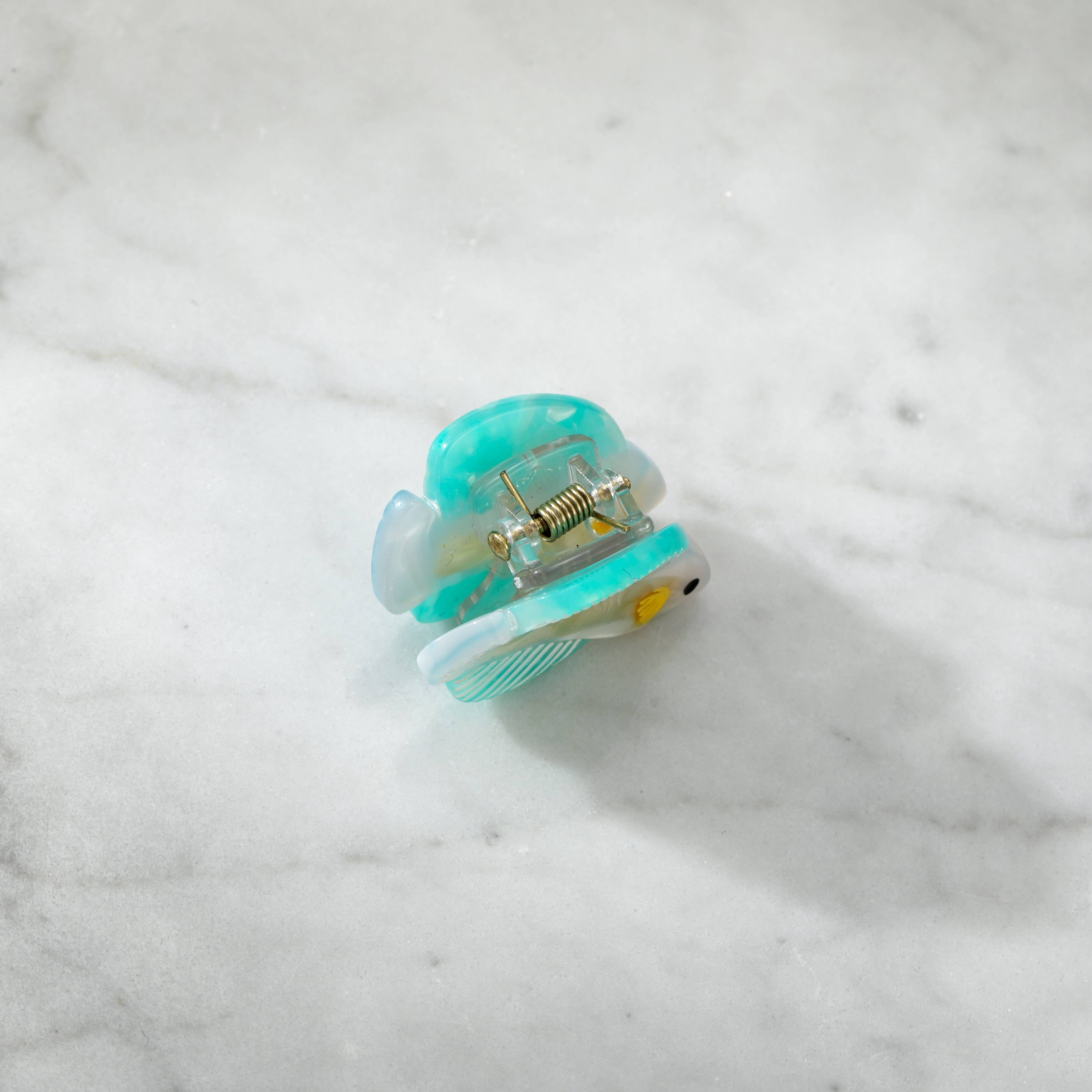 Eco-Friendly Mini Blue Coastline Fish Hair Clip