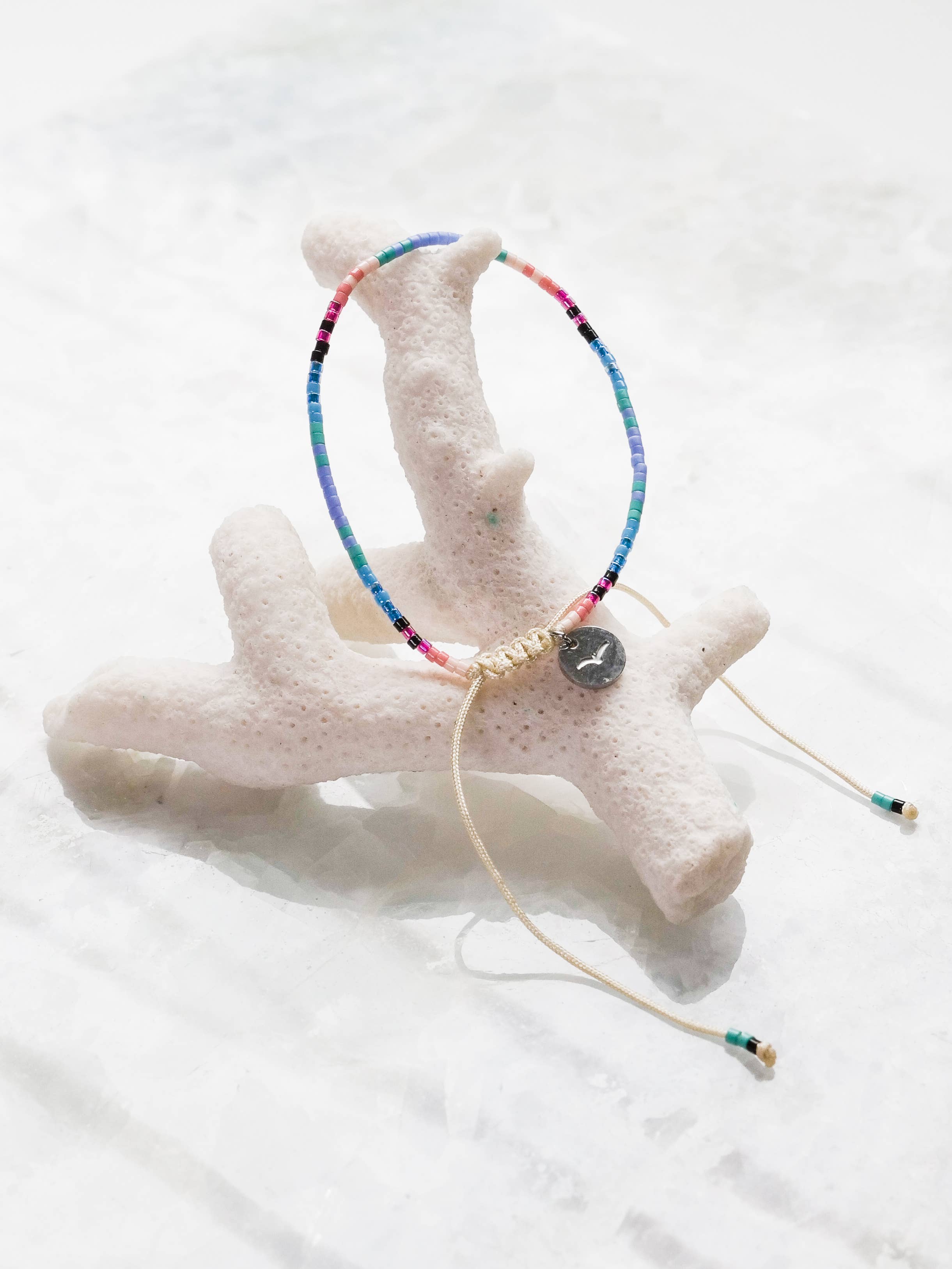 Tiny Bead, Island Bead Bracelet - Bubble Gum