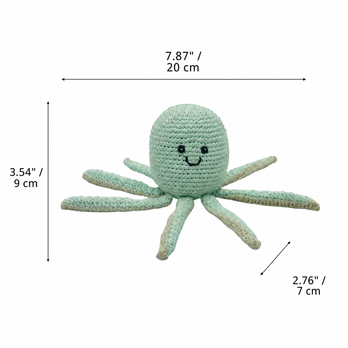Lullaby Stitch | Octopus Rattle - Light Turquoise