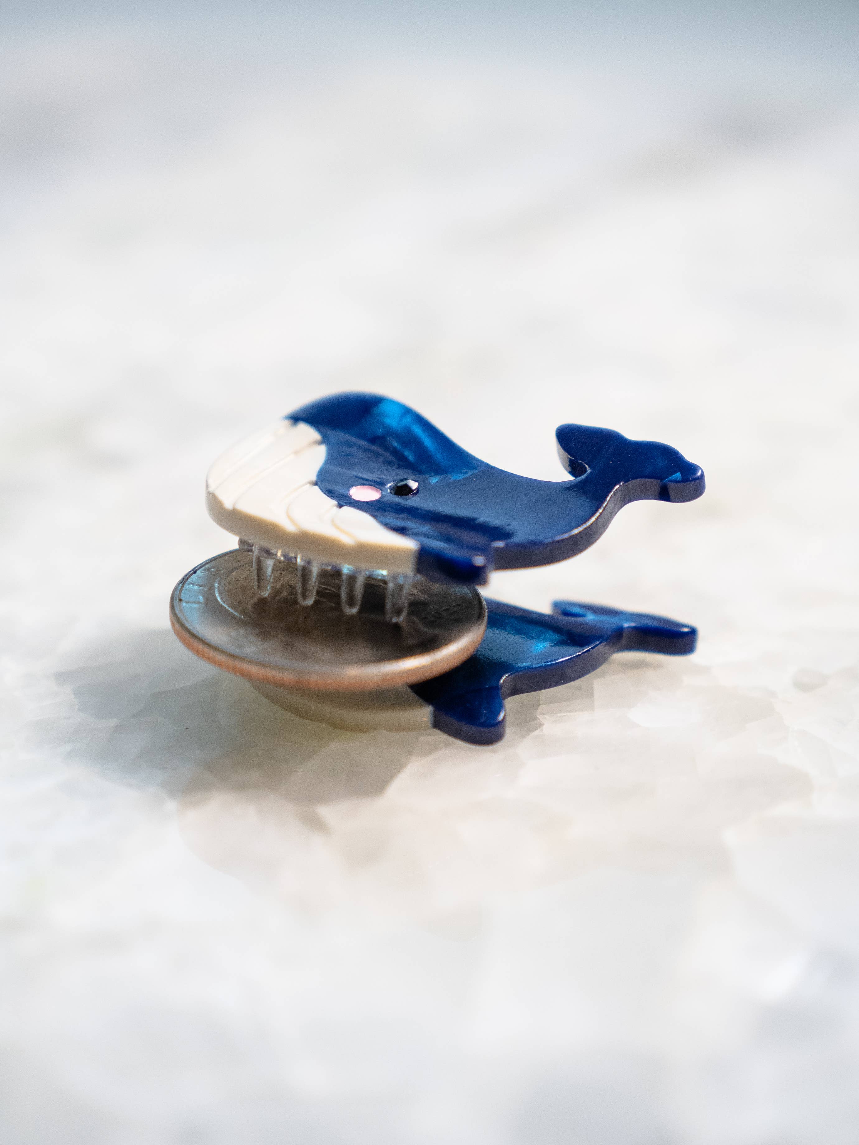 Eco Friendly Blue Whale Hair Clip, Mini