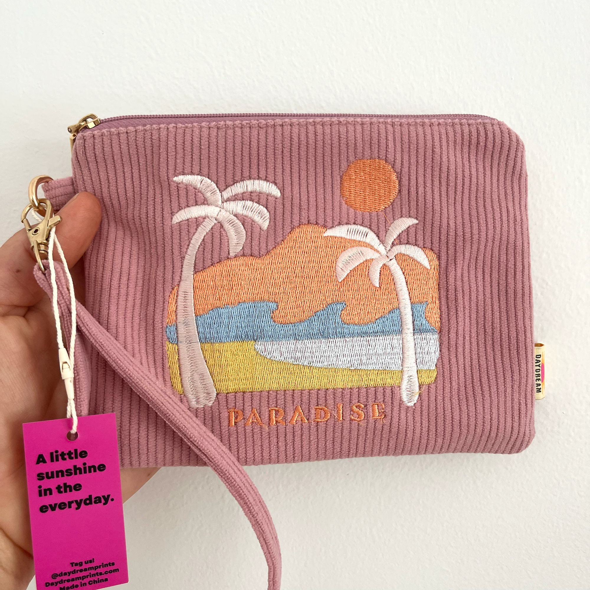 Coastal pouch | Zip pouch 7x5" | Summer accessory | Paradise