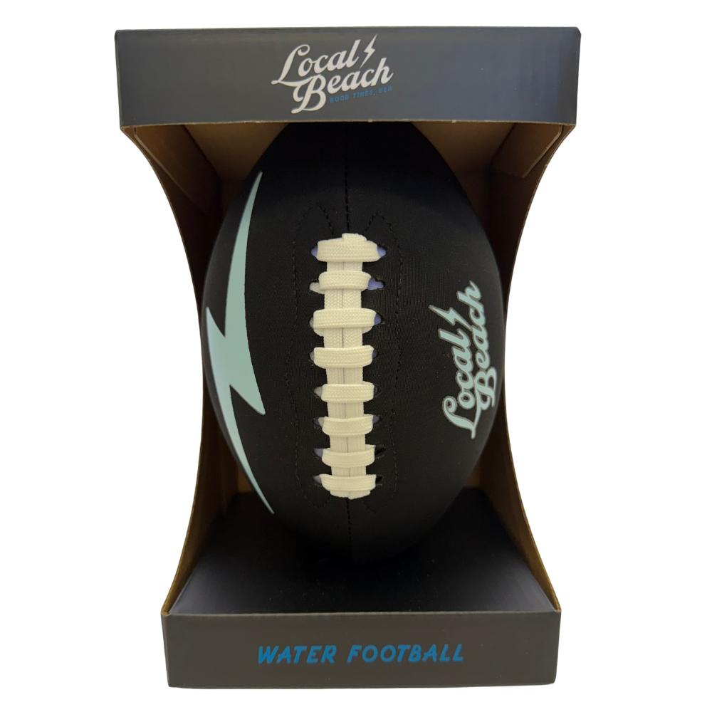 Local Beach Bolt Beach & Water Football 9 inch Black/Blue