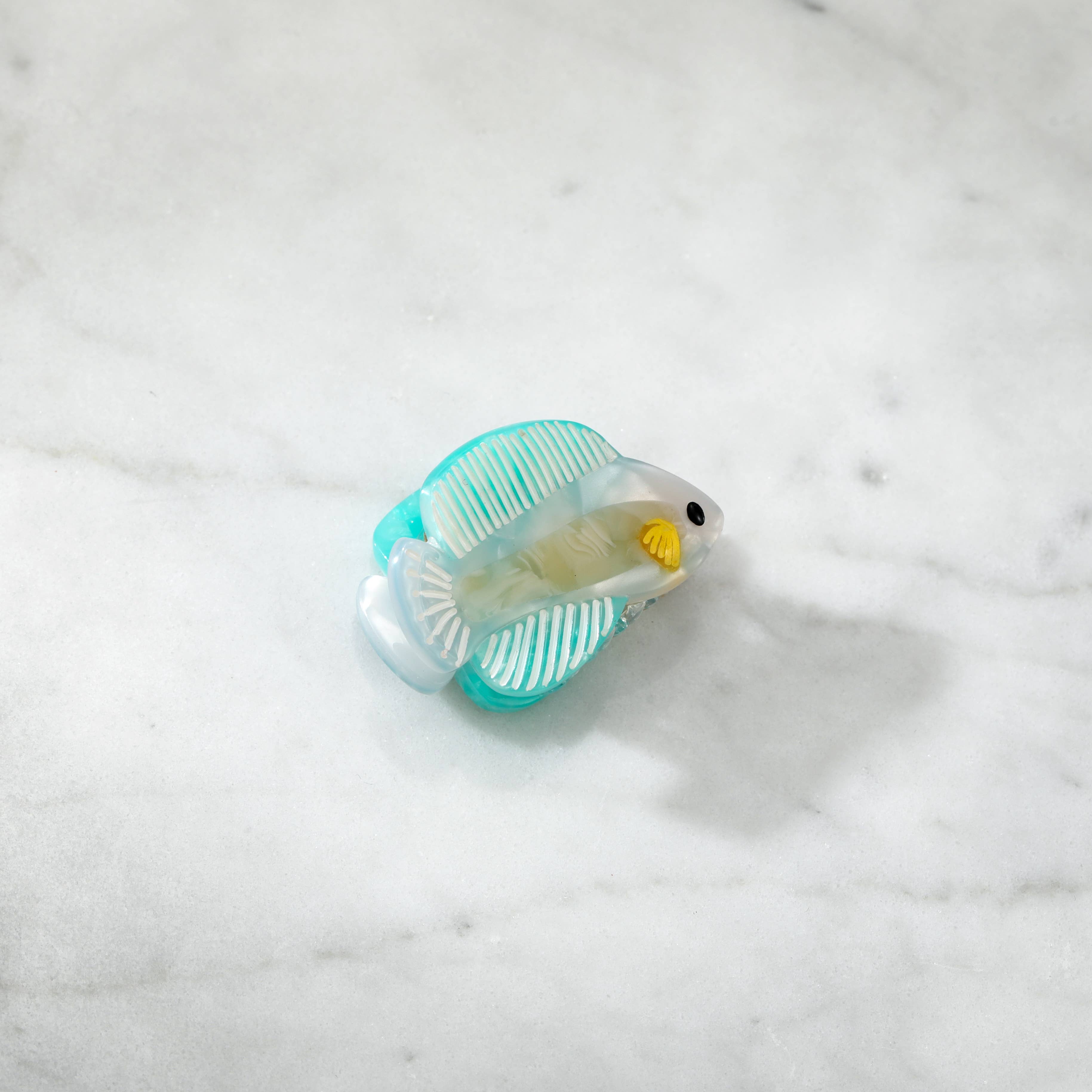 Eco-Friendly Mini Blue Coastline Fish Hair Clip