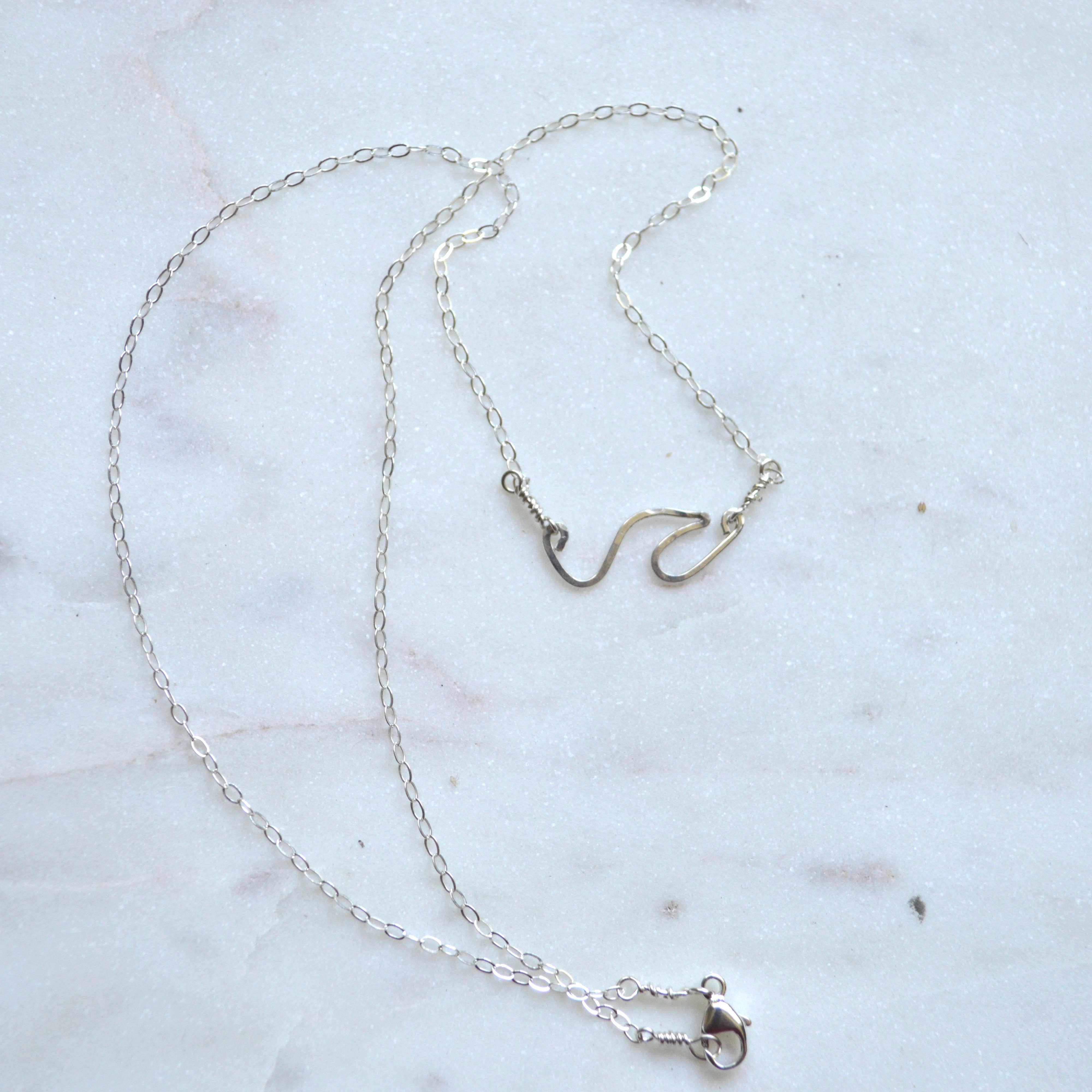 Salty But Sweet - Mini Wave Necklace Sterling