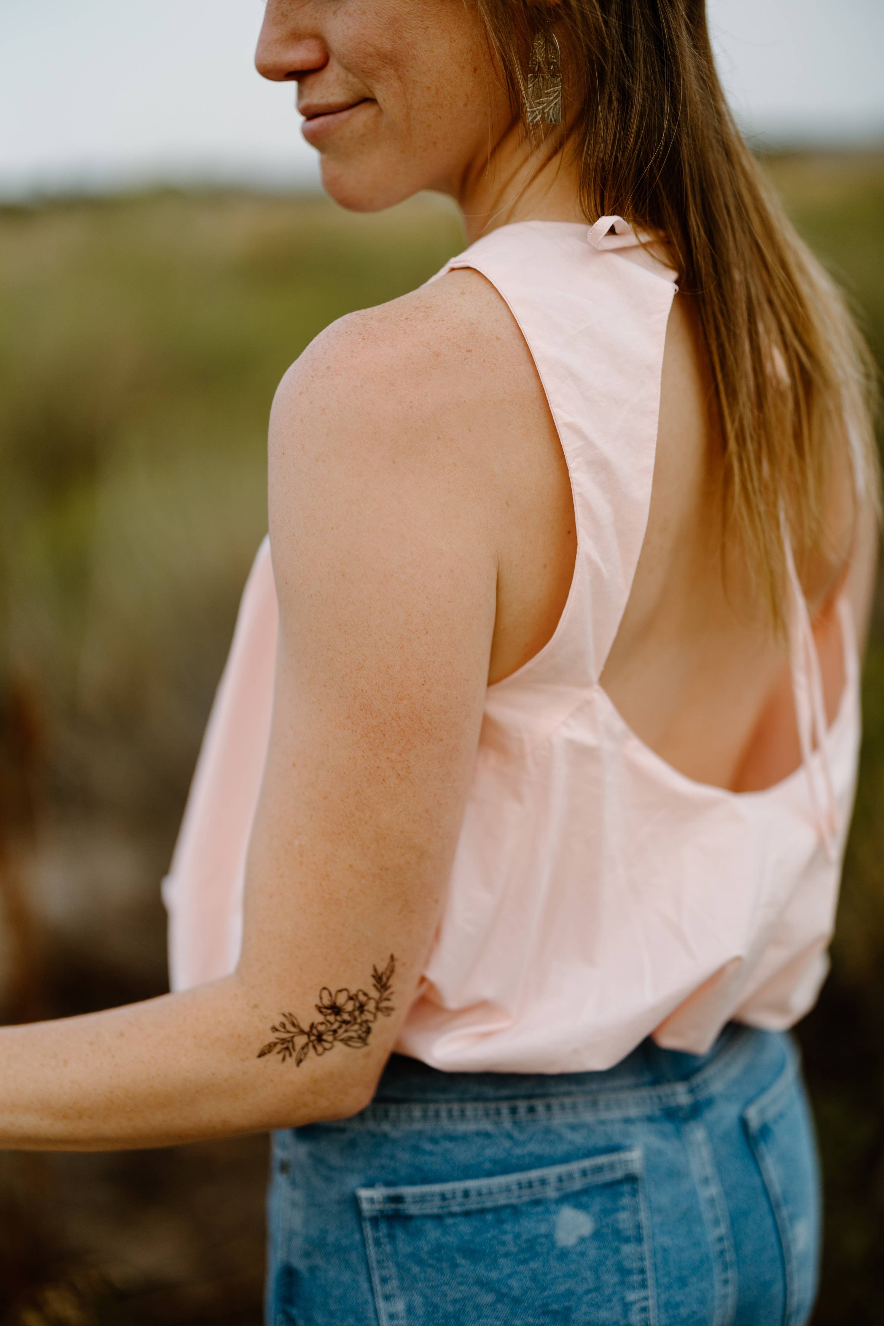 Poppy Bouquet Temporary Tattoos