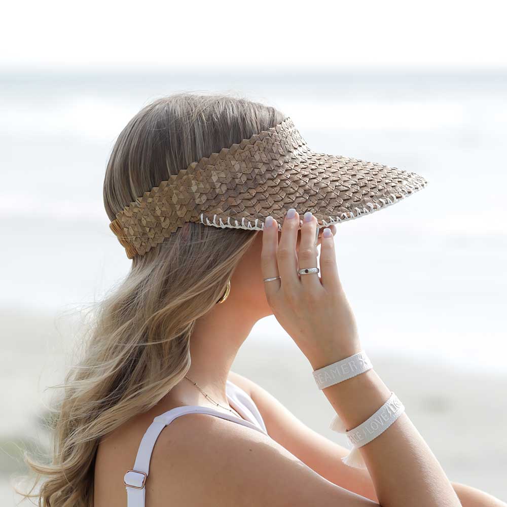Playa Crochet Straw Visor
