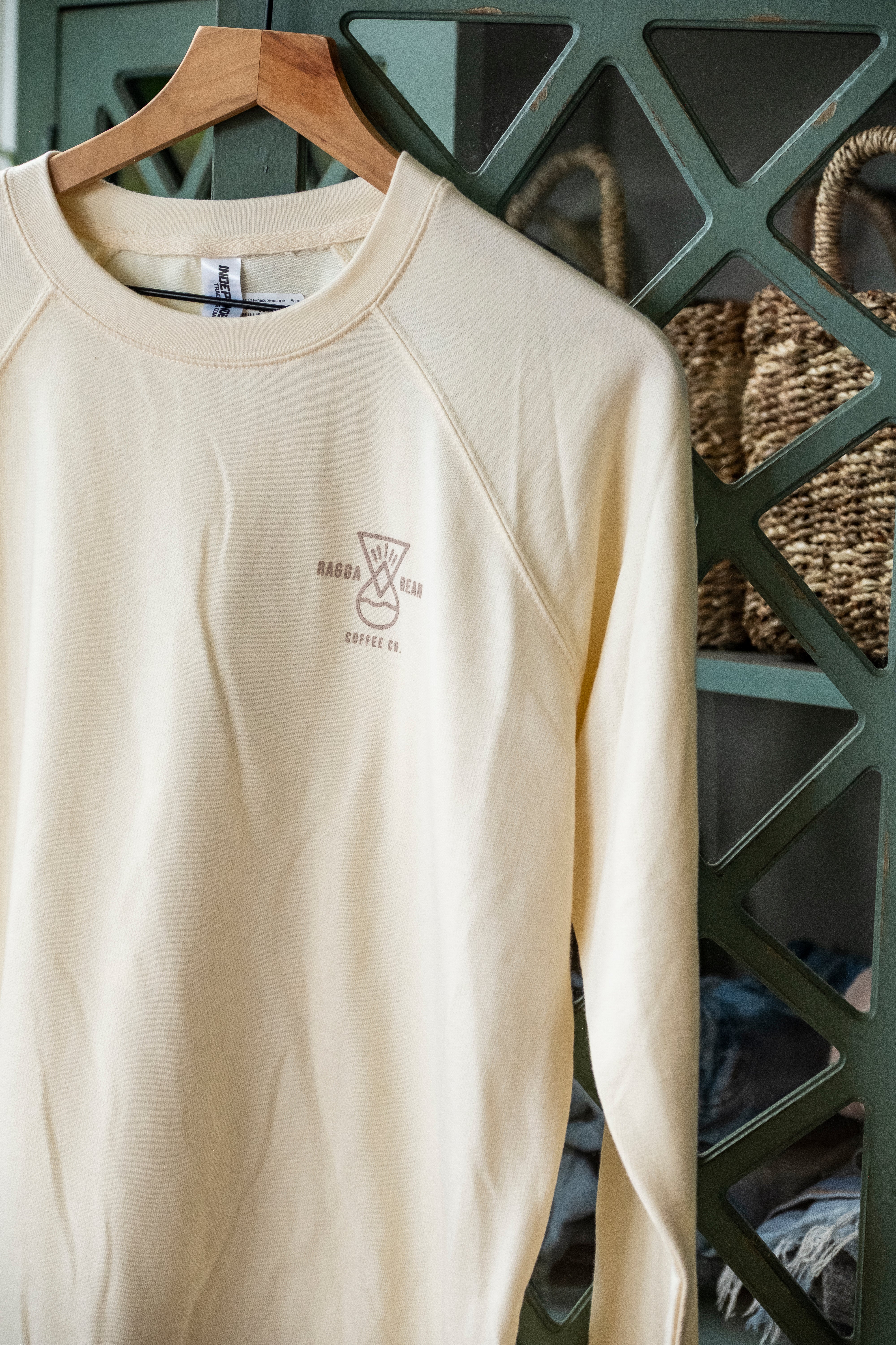 Coffee By The Sea Crewneck Sweatshirt - Bone