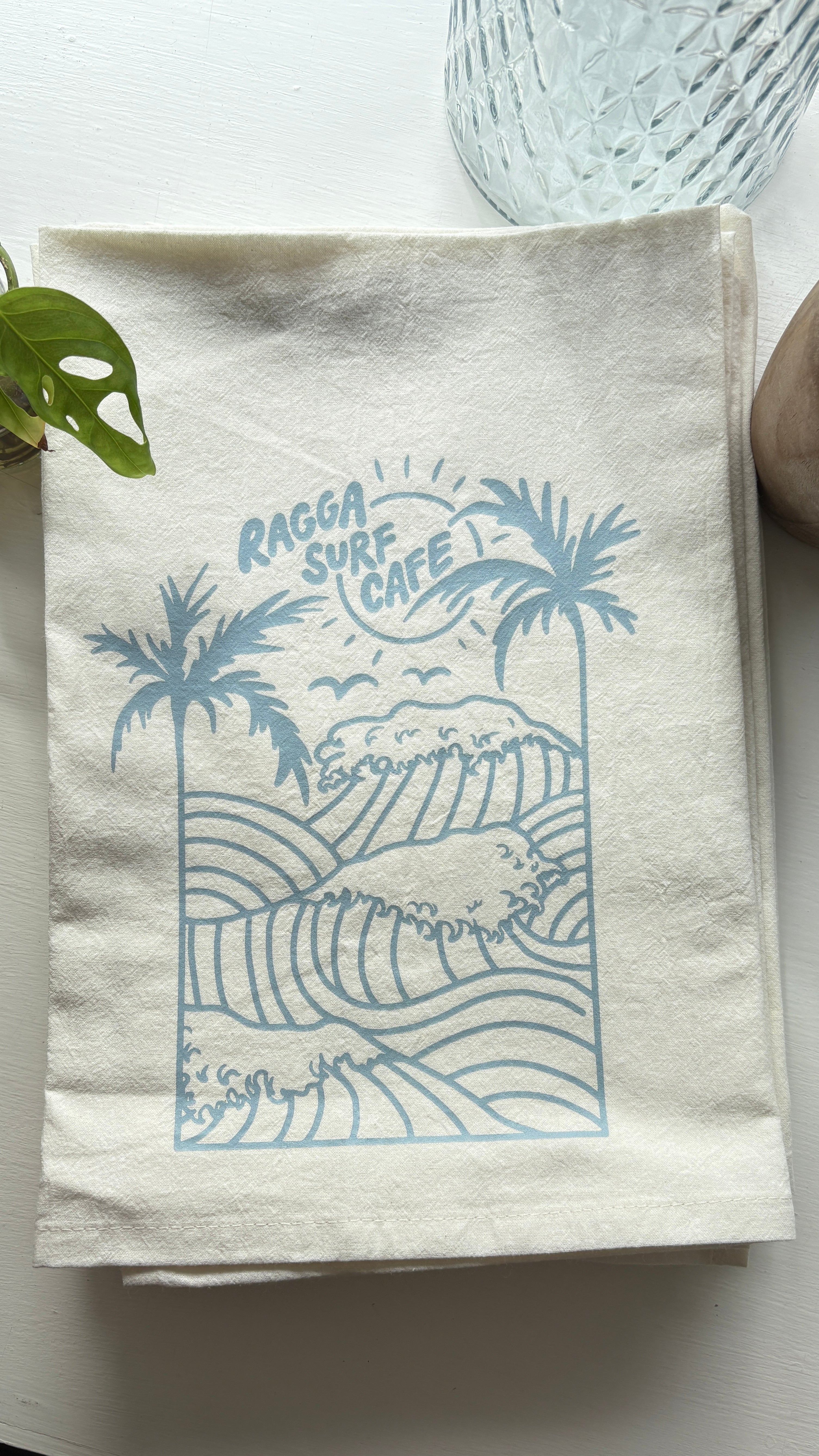 RSC x Lido Arts Waves Print Tea Towel