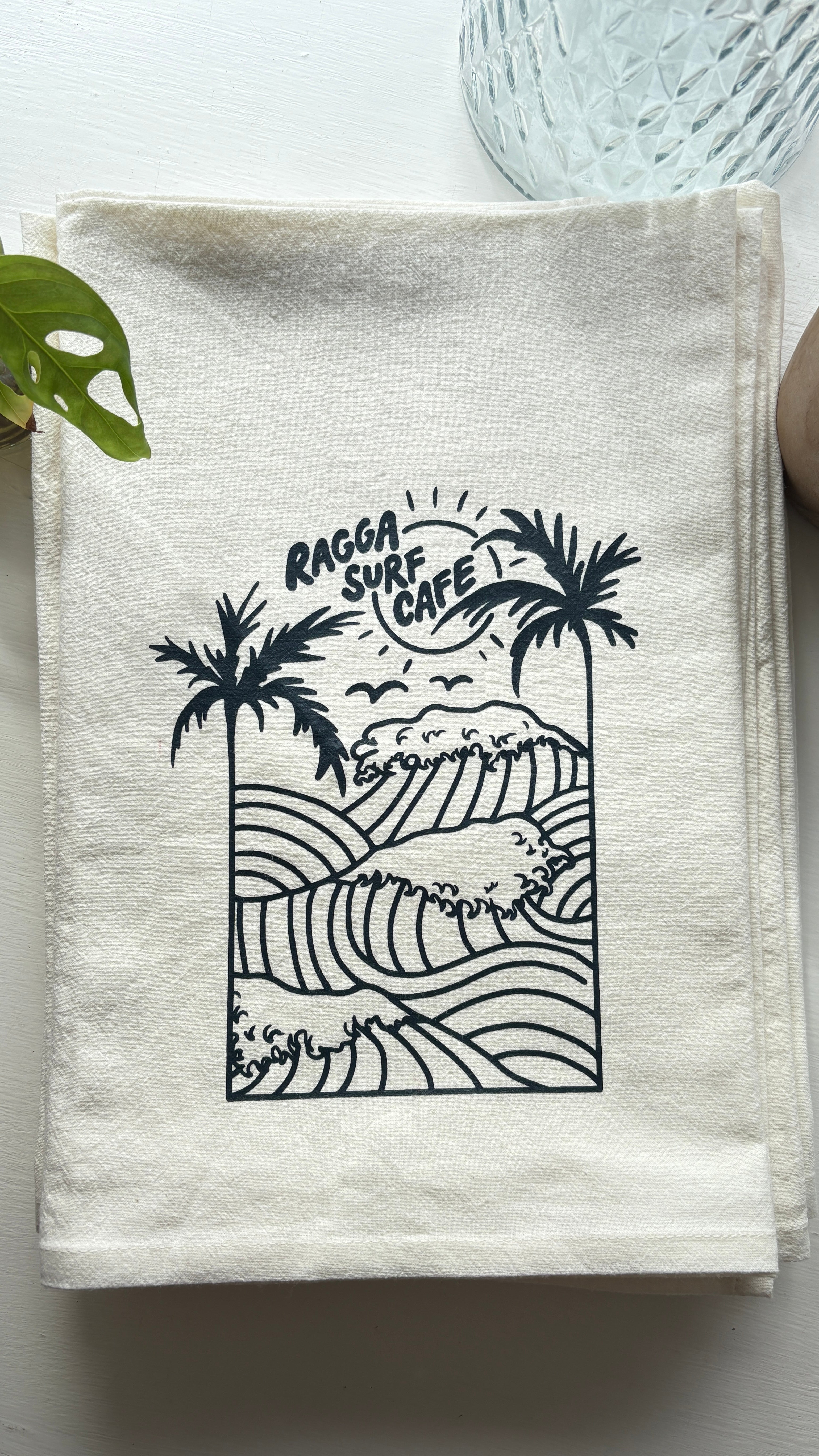 RSC x Lido Arts Waves Print Tea Towel