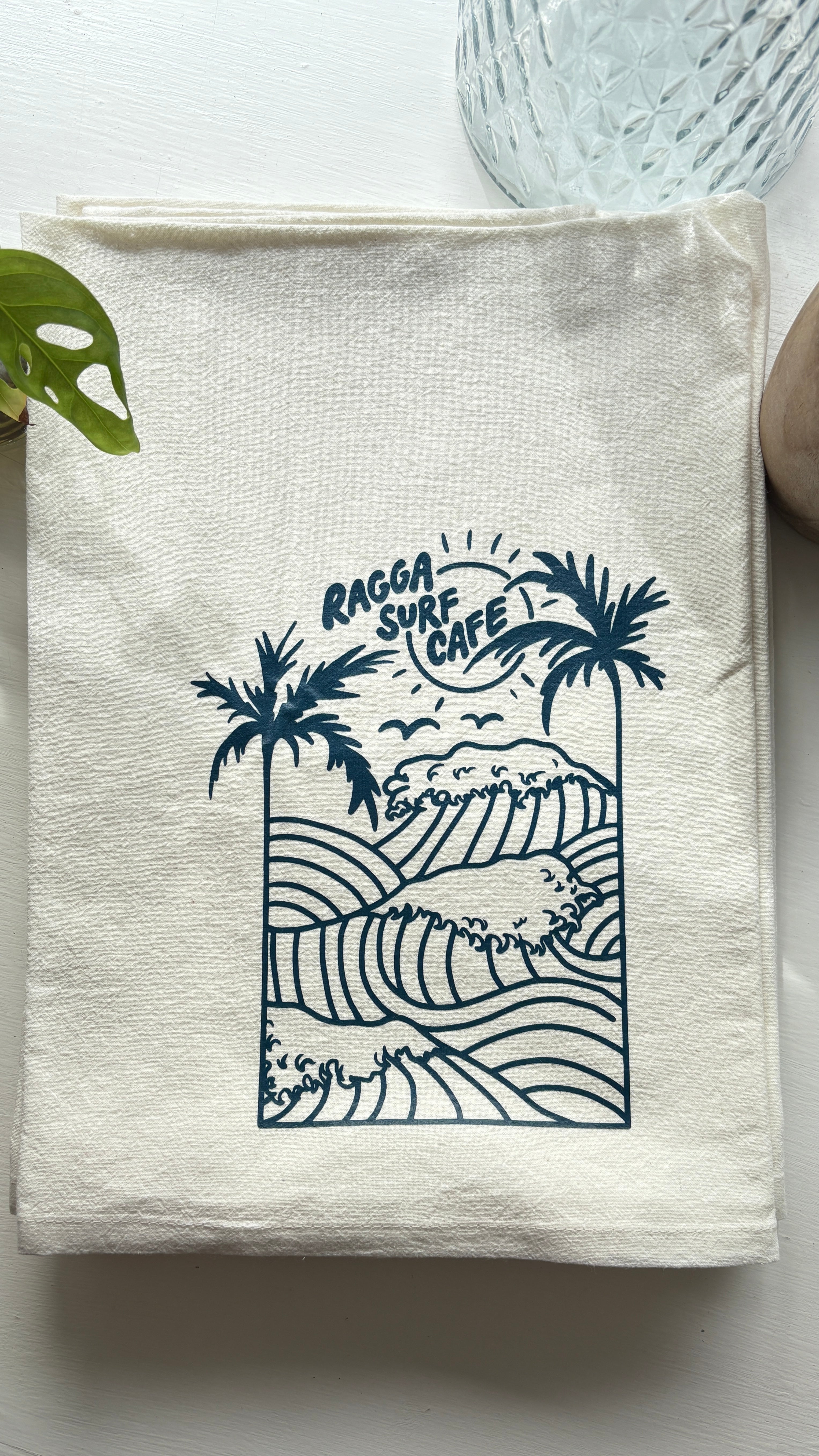 RSC x Lido Arts Waves Print Tea Towel