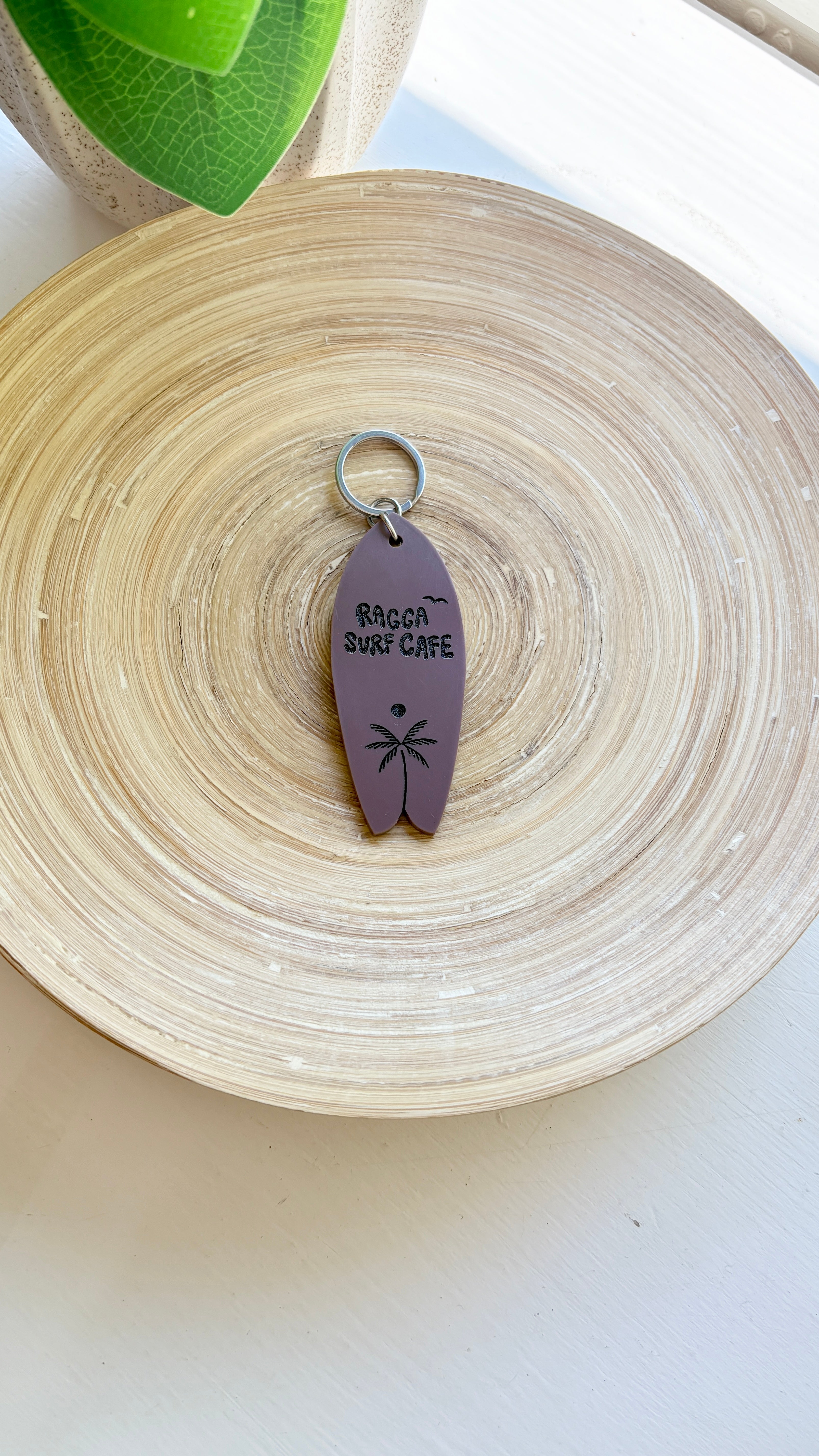 Ragga Surf Cafe Acrylic Surfboard Keychain