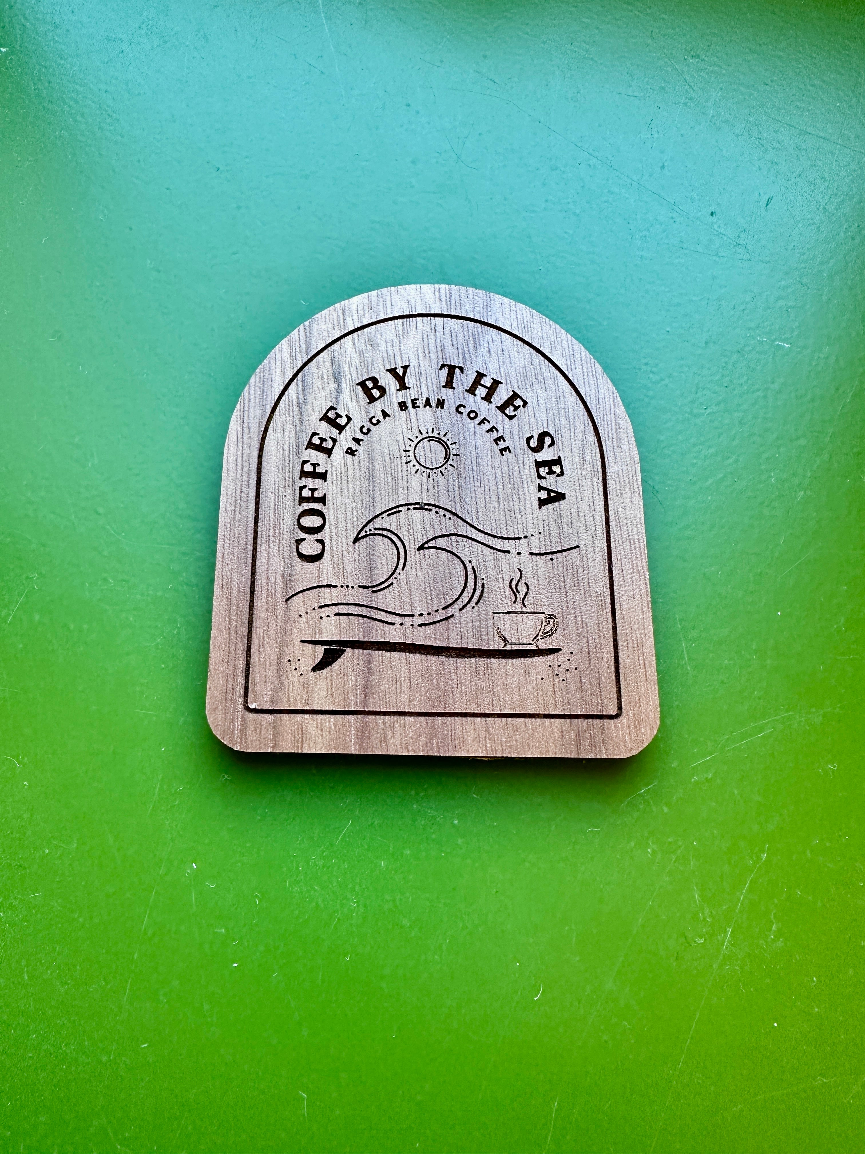 RSC Coffee by the Sea Wooden Magnet