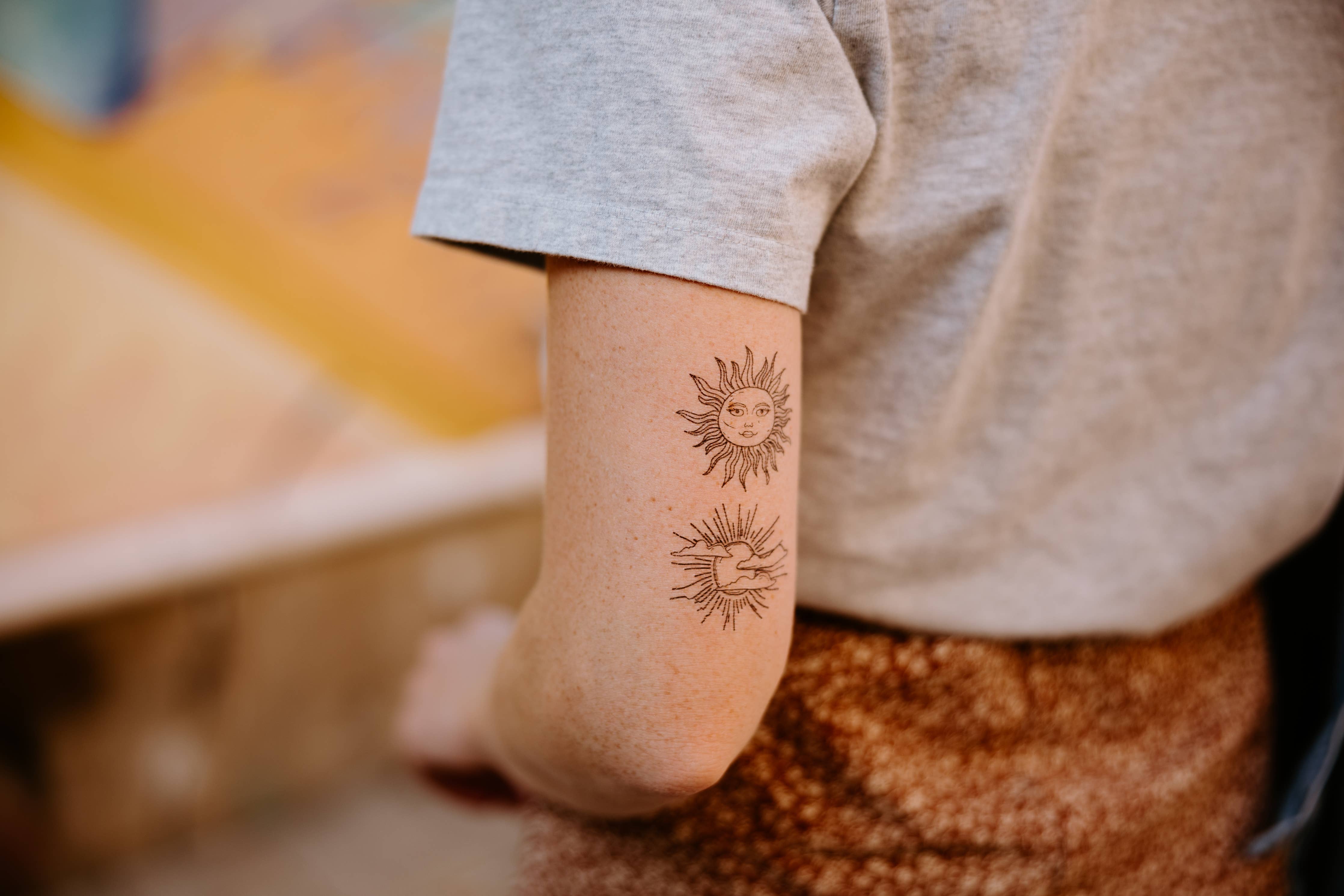 Sun Temporary Tattoos 
