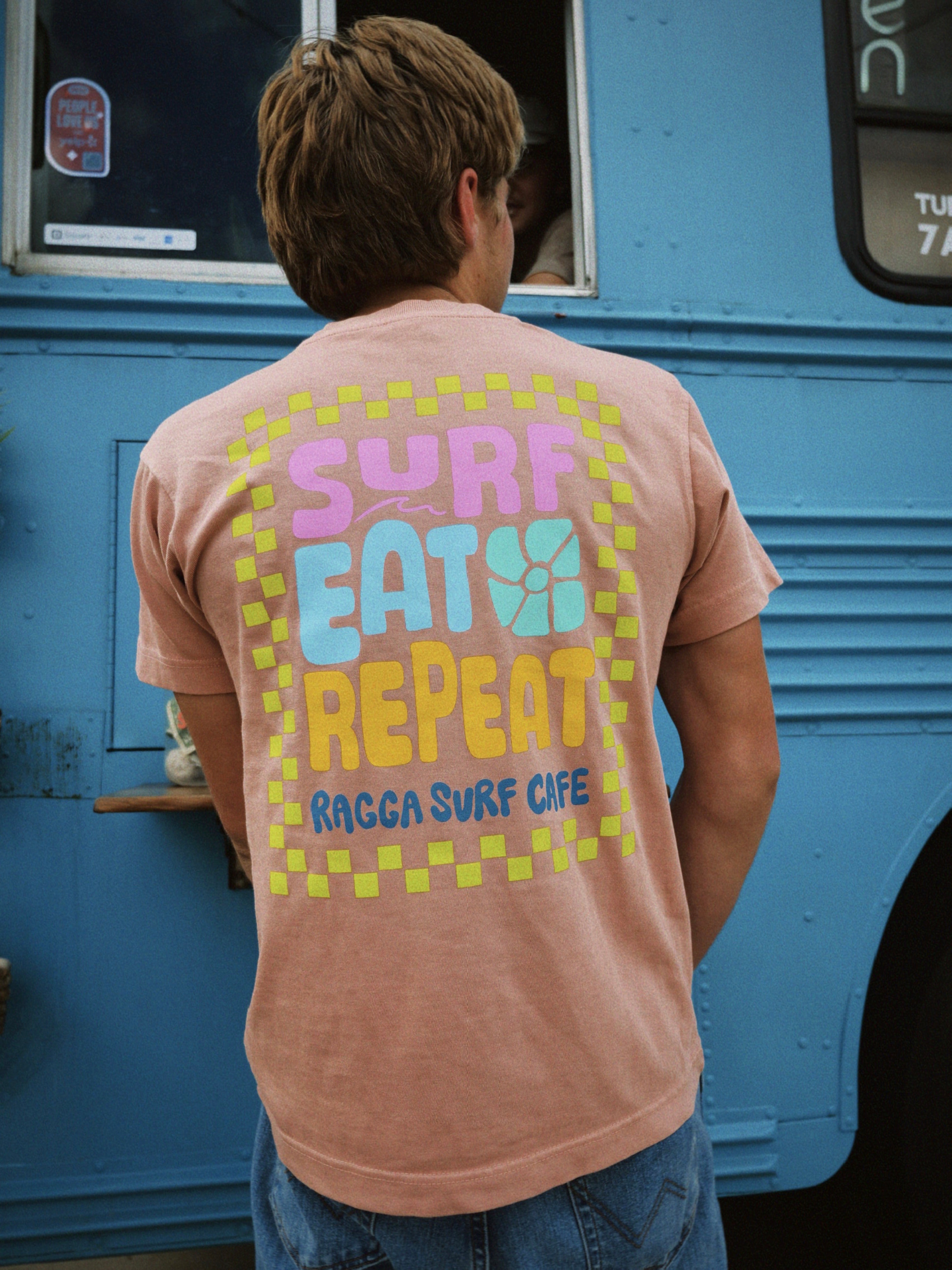 Surf Eat Repeat Ragga Surf Cafe Shirt