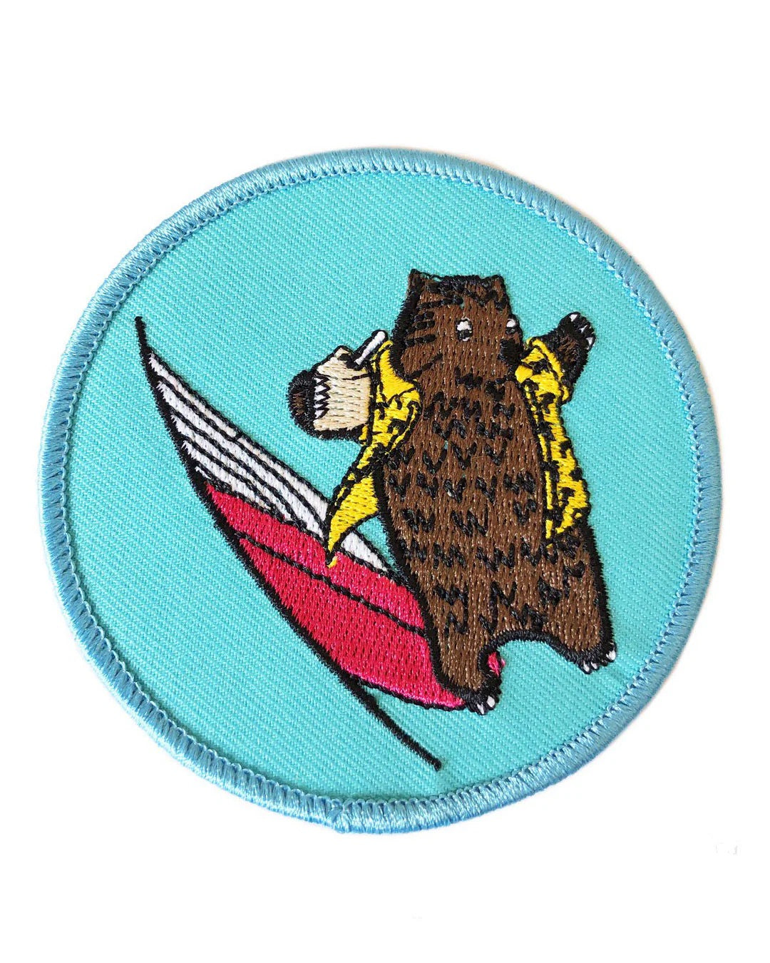 Surfing Wombat Embroidered Patch - Jonas Claesson