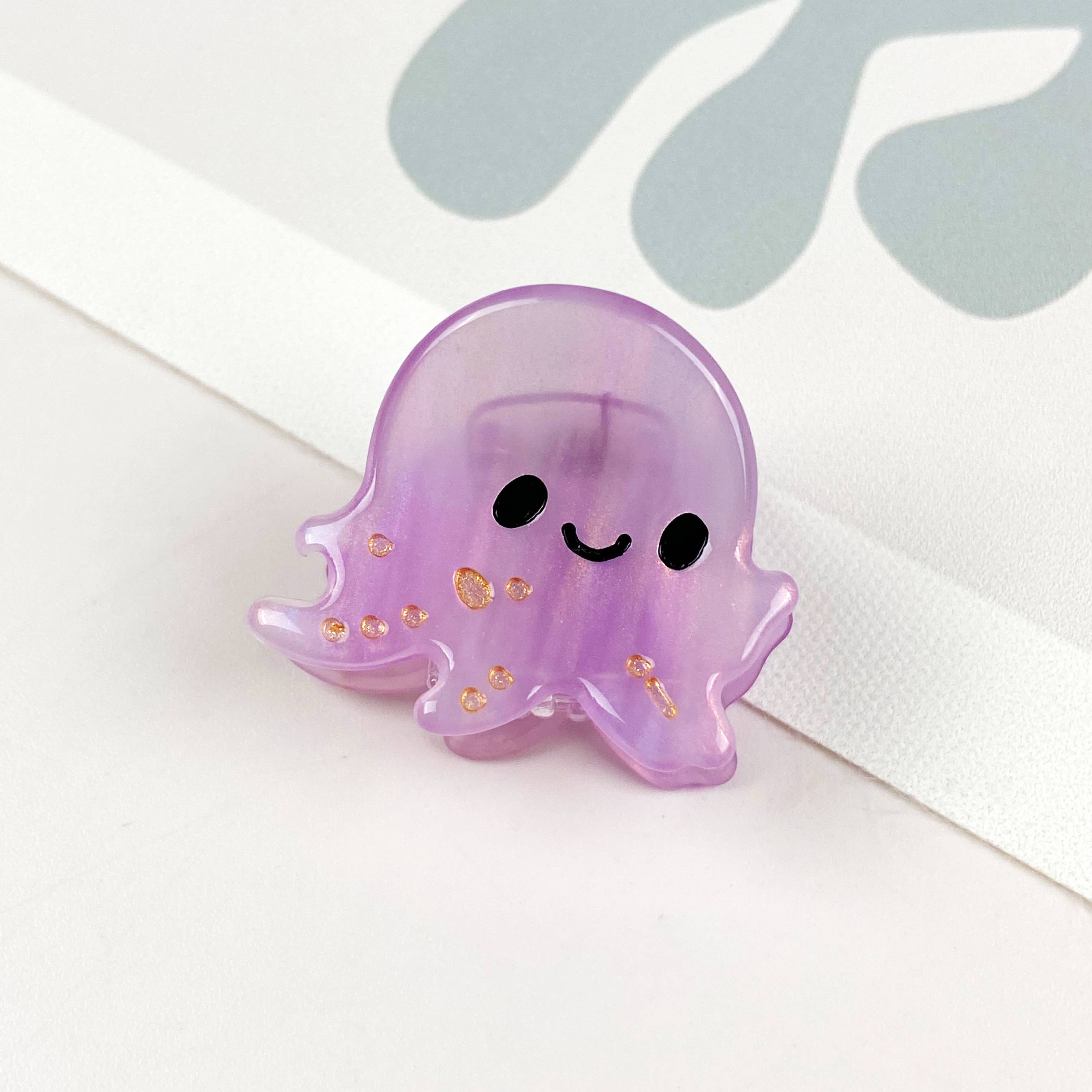 Acetate mini marine life hair clip