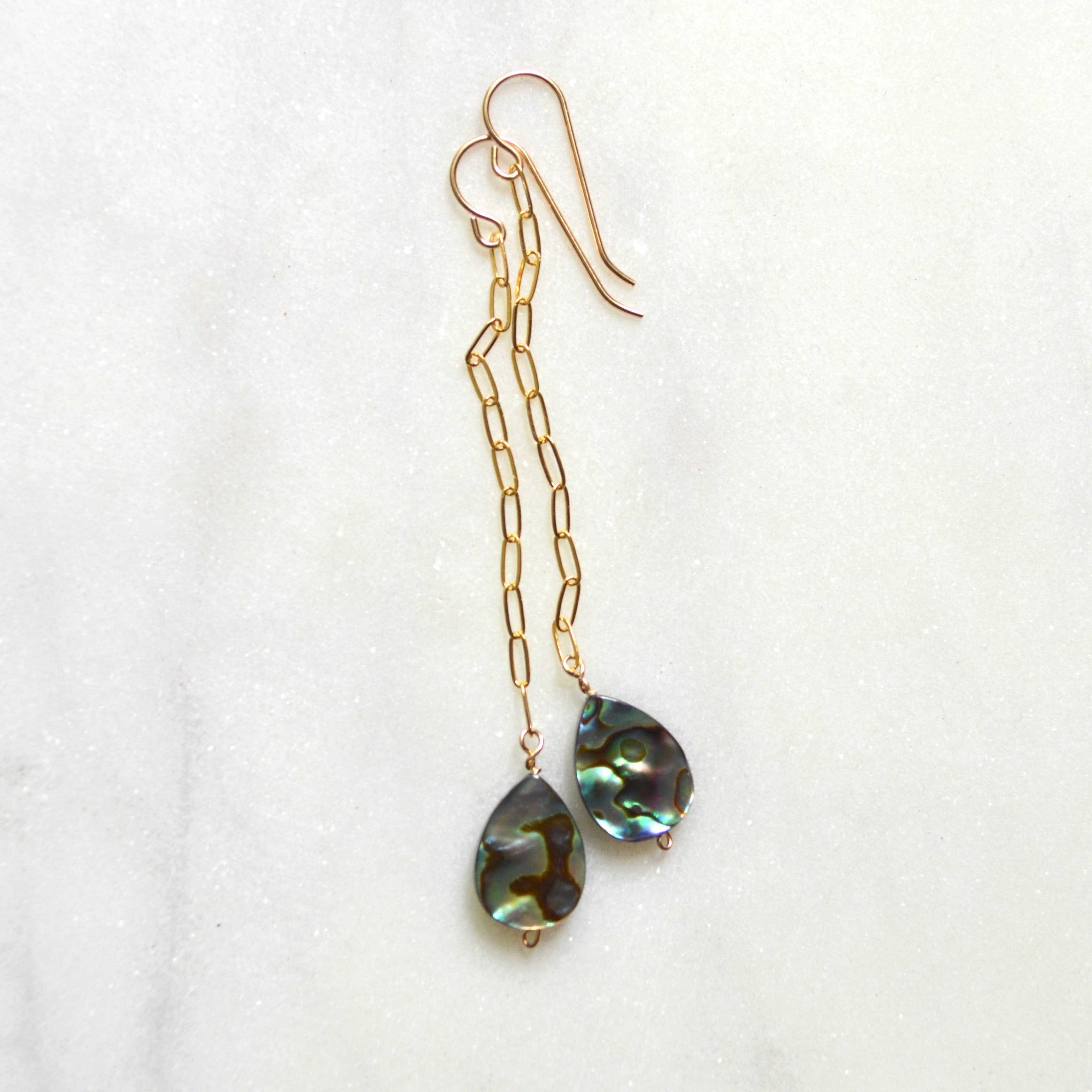 Abalone Teardrop Earrings
