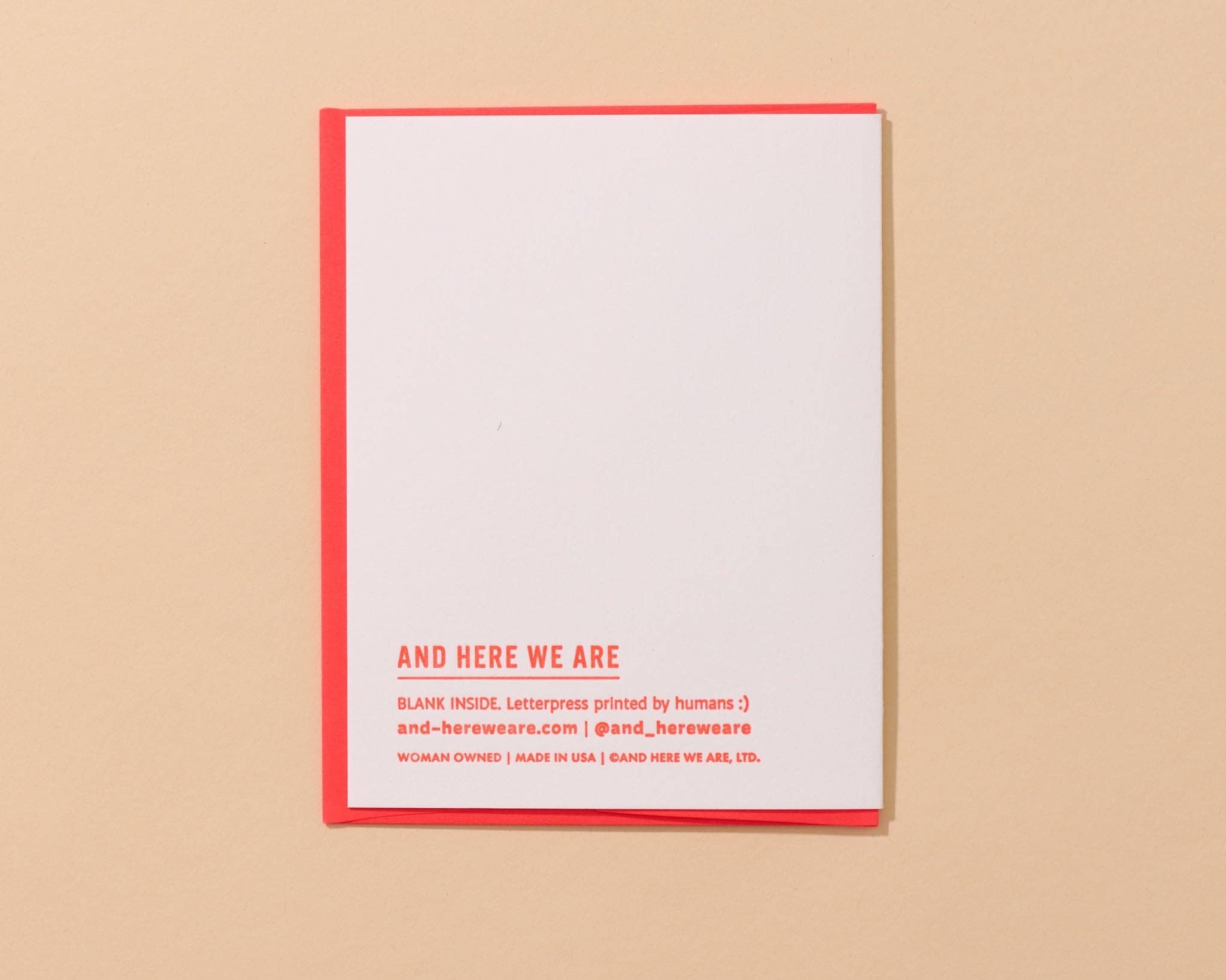 Sardine Love Letterpress Card - Made in USA - Foodie, Tinned Fish, Grocery