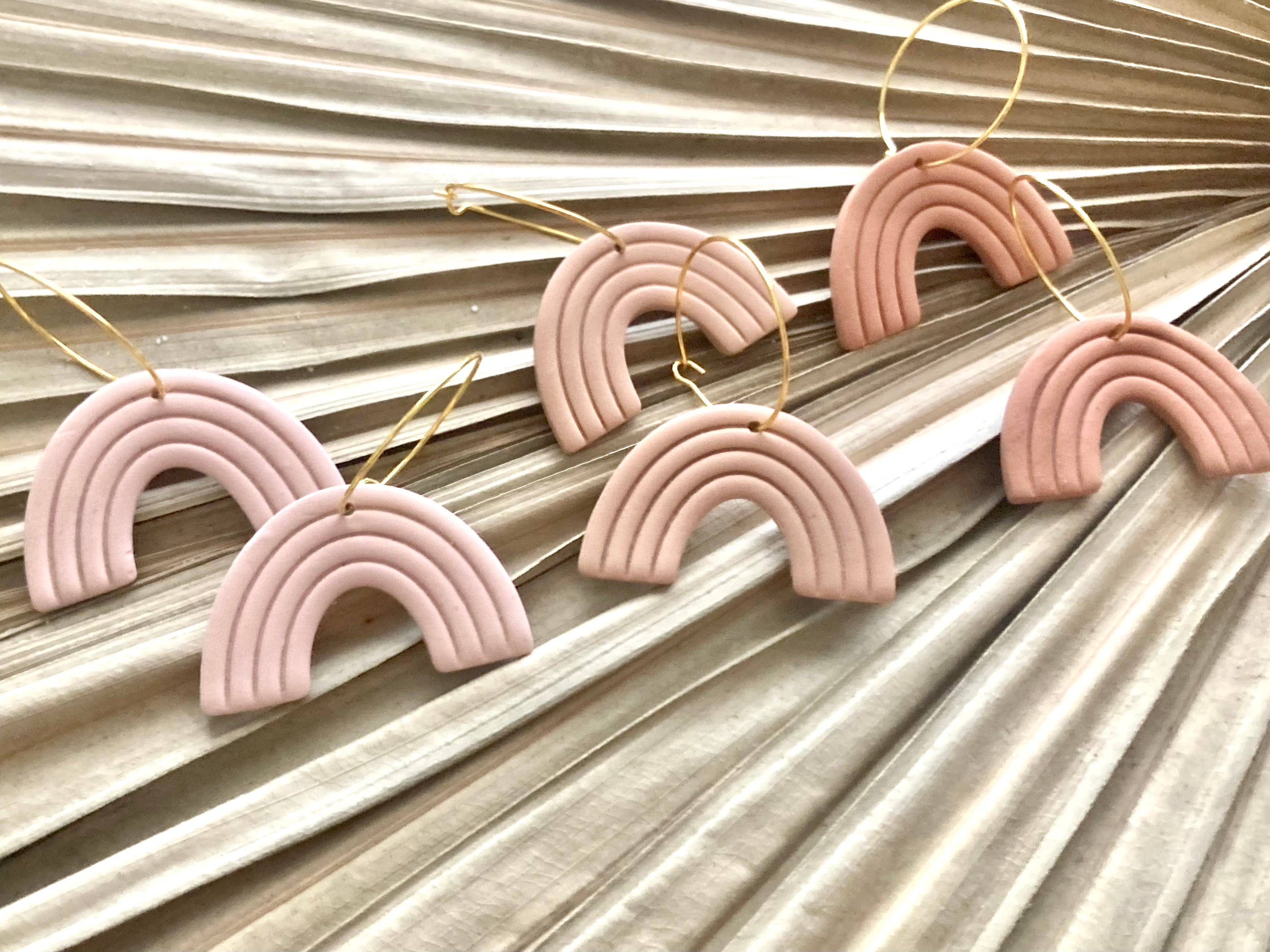 Terra Made - Clay rainbow arch earring