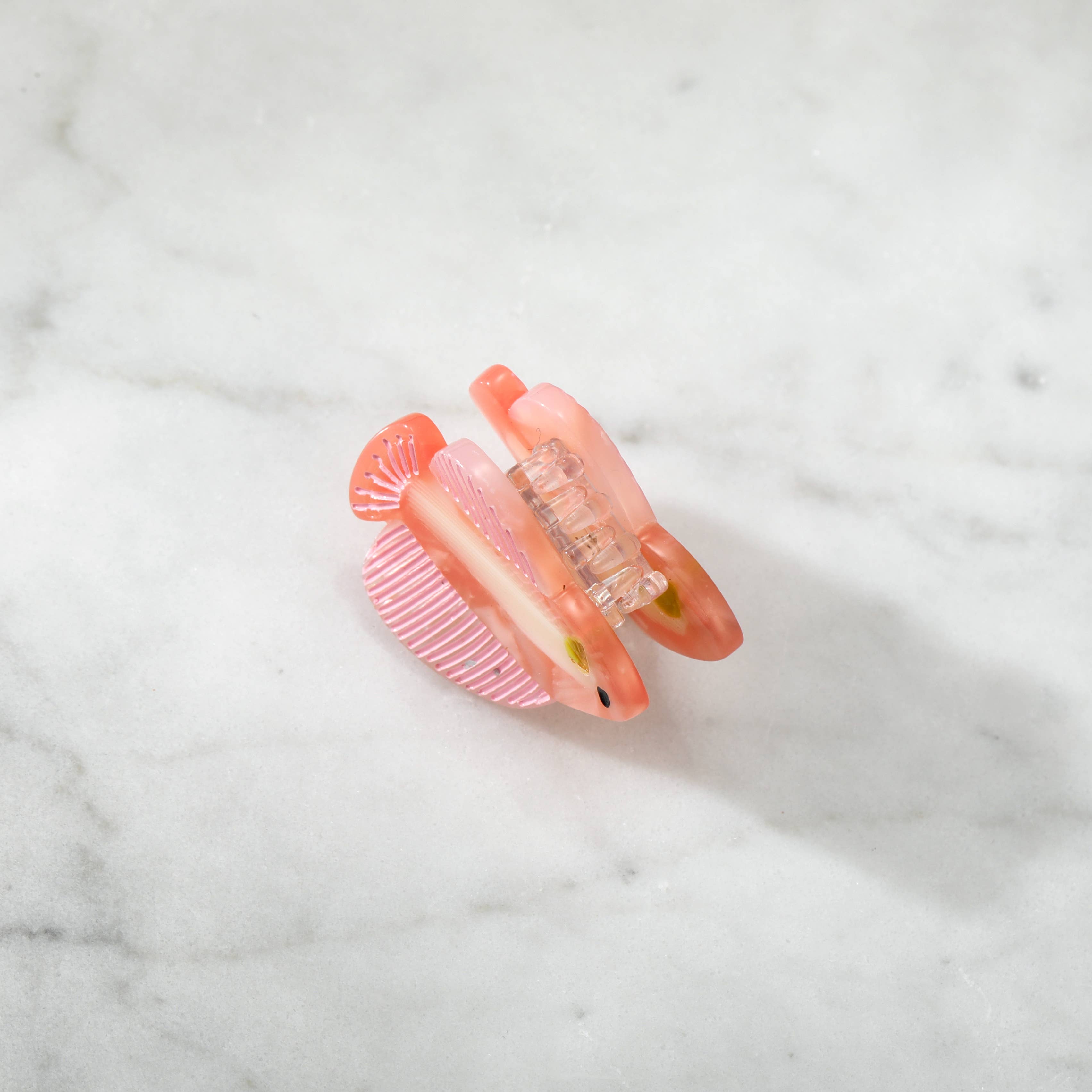 Eco-Friendly Mini Blush Coastline Fish Hair Clip