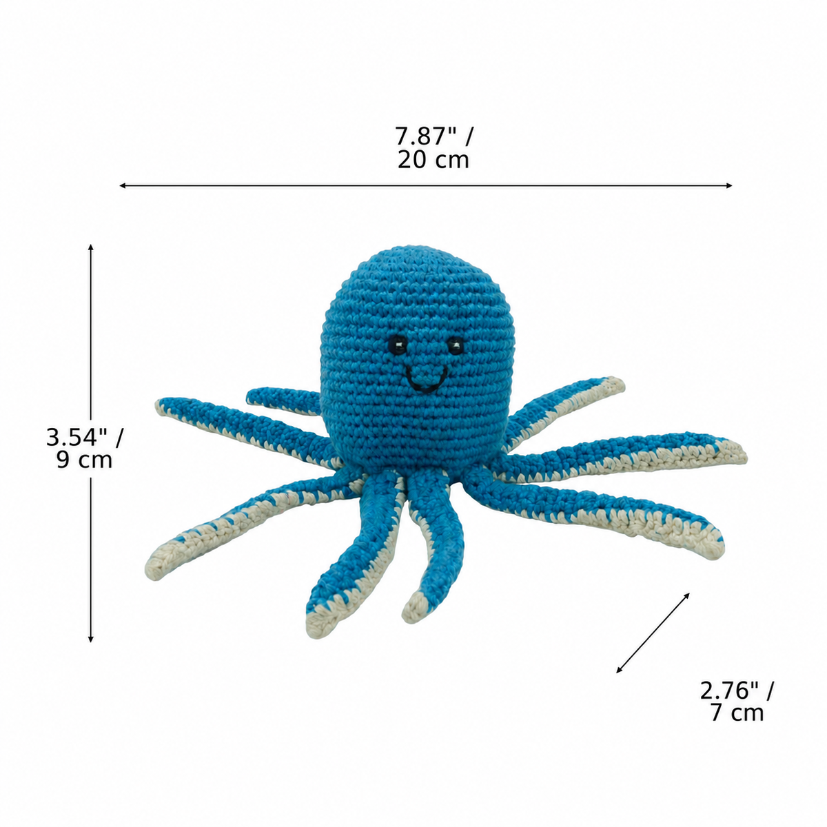 Lullaby Stitch | Octopus Rattle - Blue