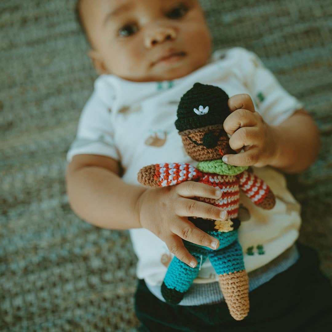 Pebble - Mini Pirate Doll Rattle - Peg Leg