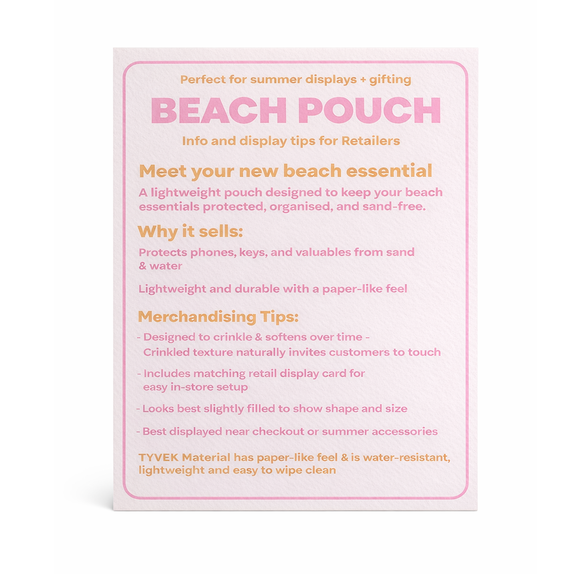 Meet me at the beach | 12" Paper feel Pouch | Beach bag