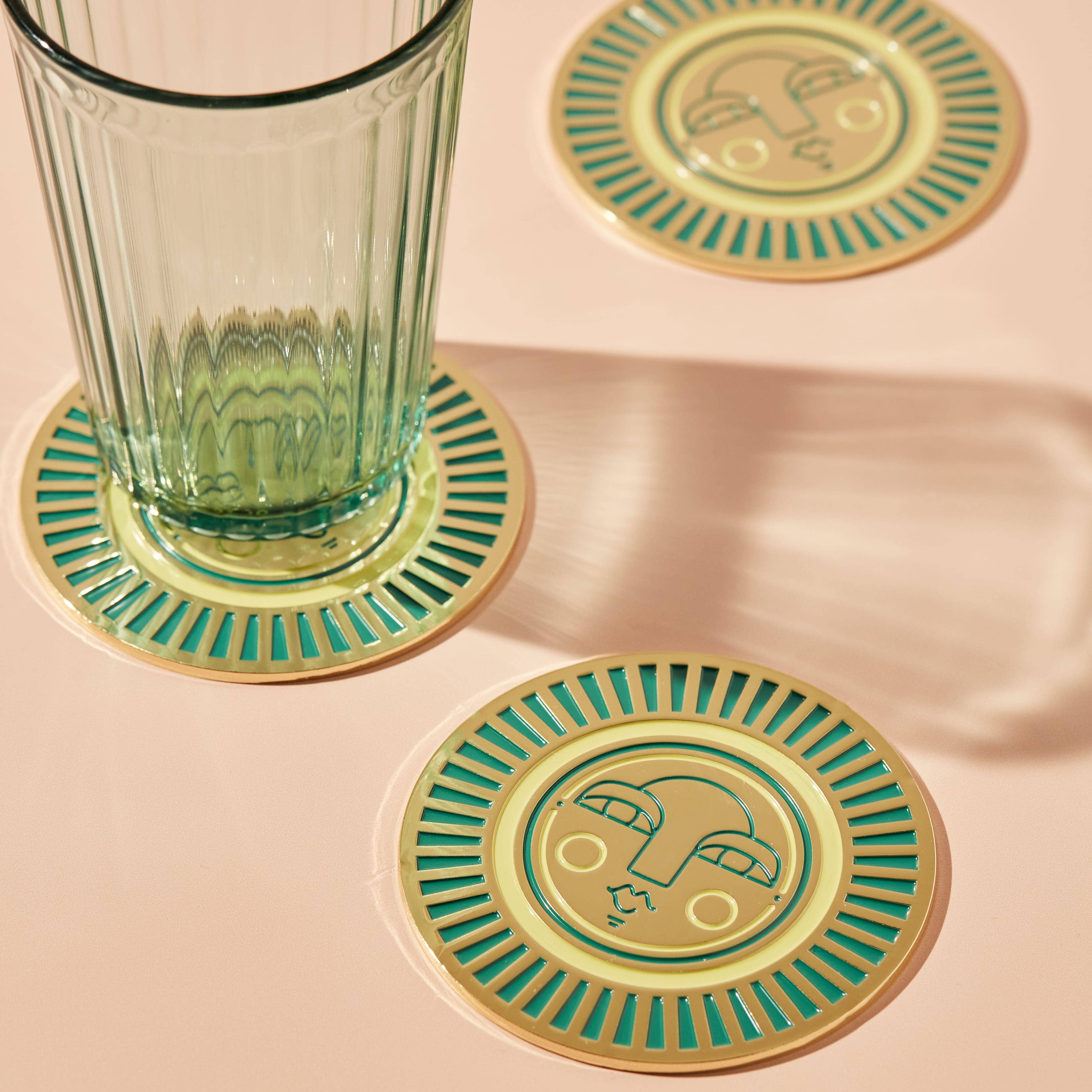The Sol Coasters in teal