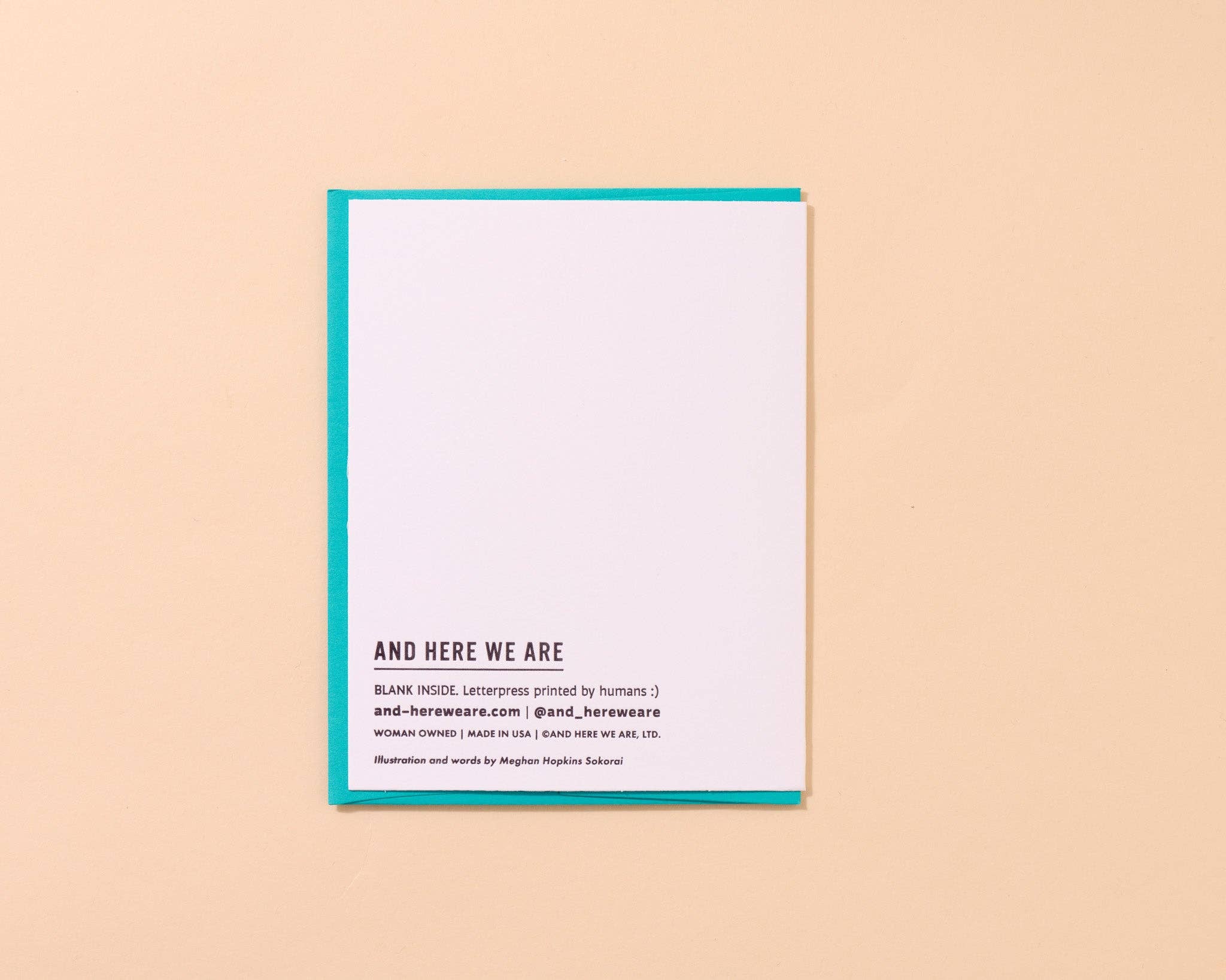 One In A Meleon Letterpress Love or Friendship Card, Chameleon - Made in USA