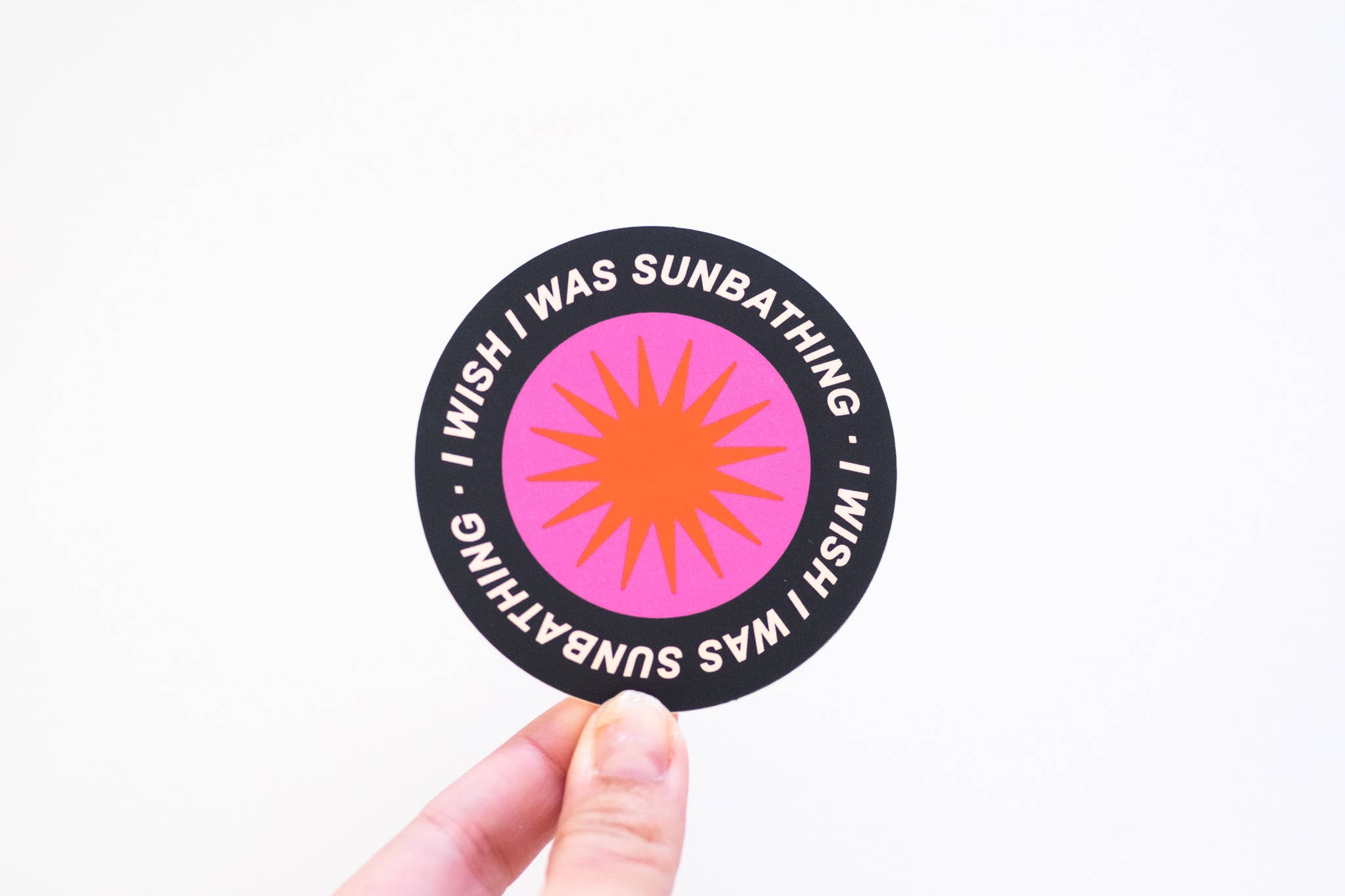 I Wish I Was Sunbathing Vinyl Sticker