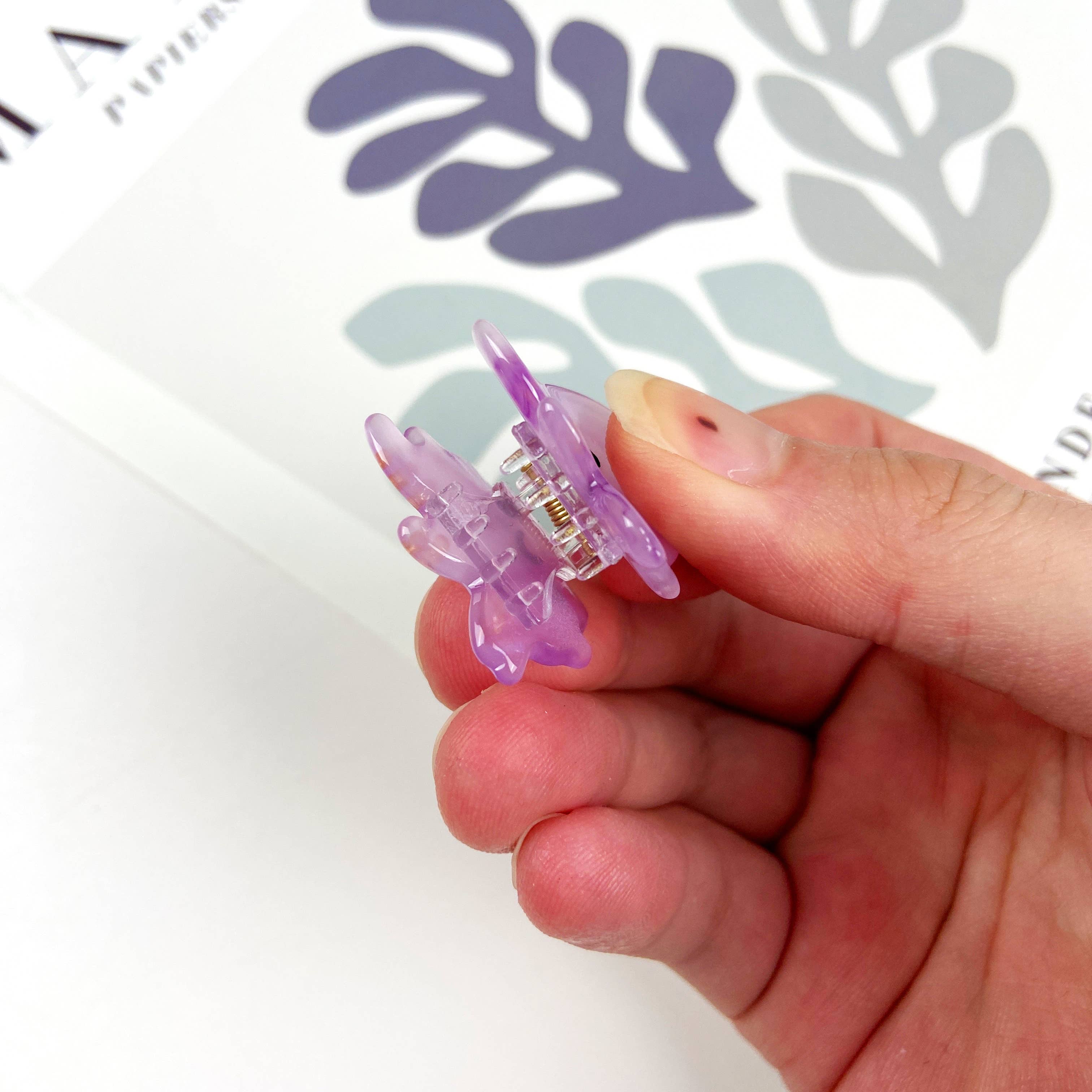 Acetate mini marine life hair clip