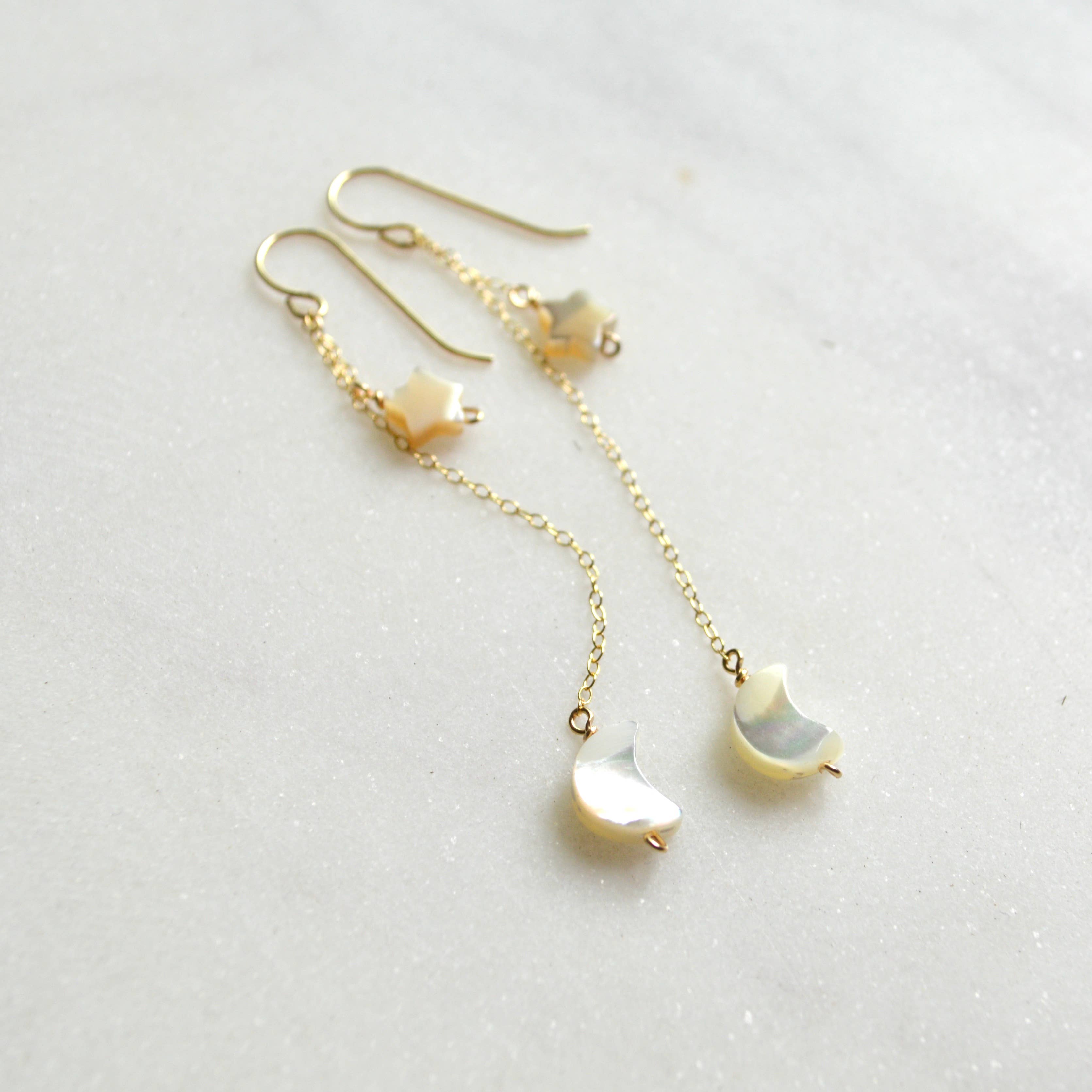 Mini Moon and Star Earrings