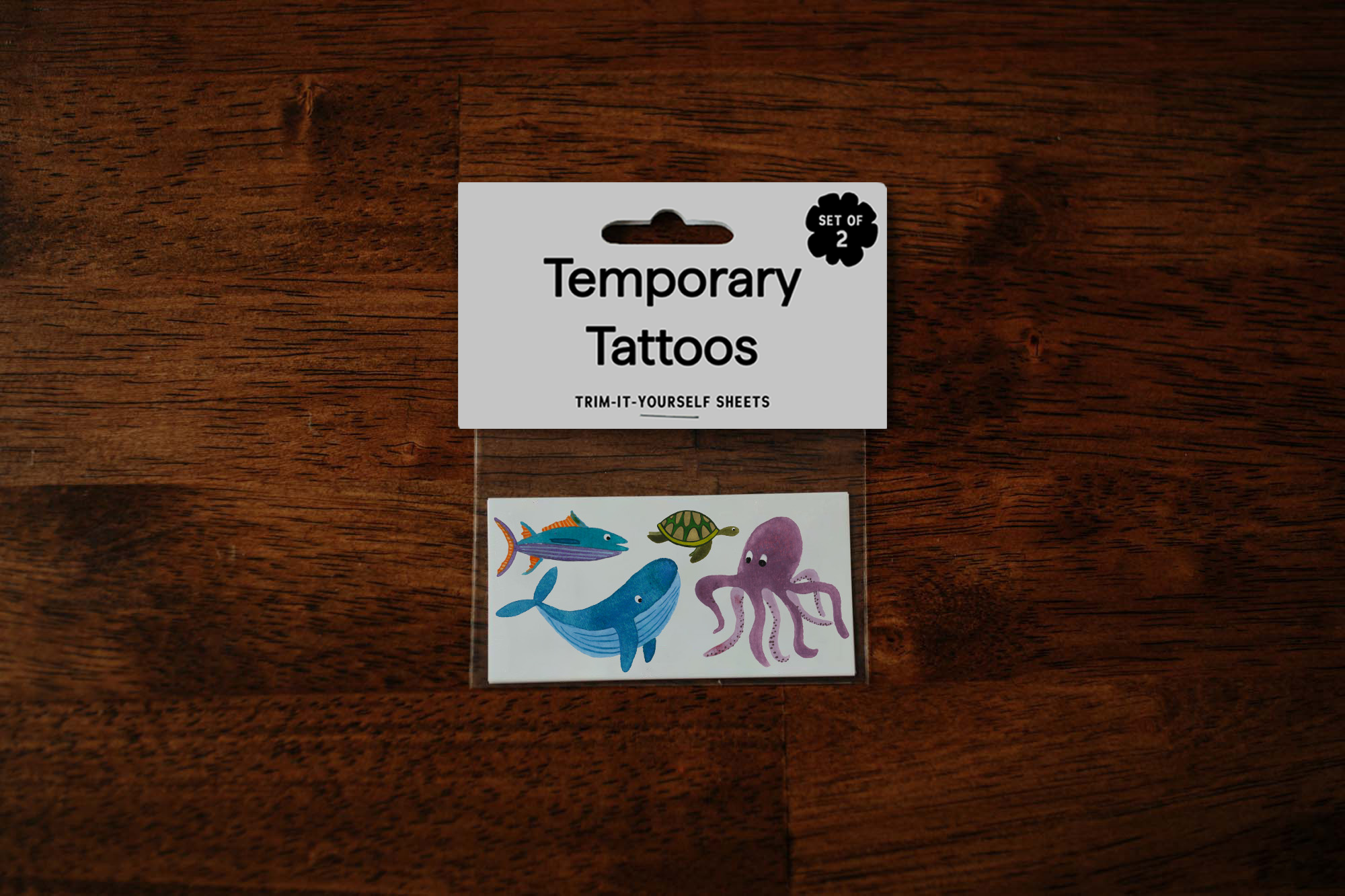 Wild Sea Temporary Tattoos: Yellow