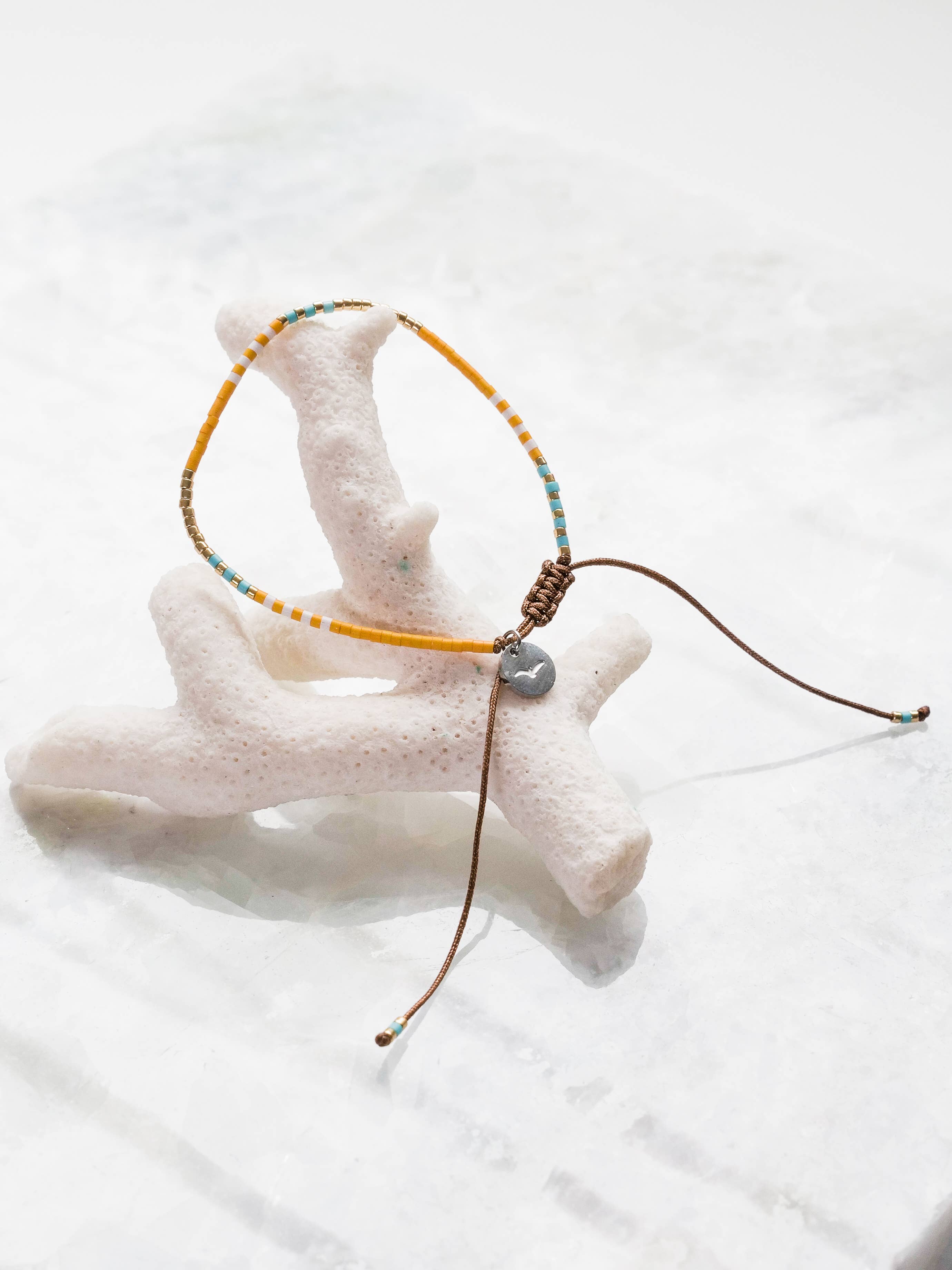 Tiny Bead Colorful, Island Bead Bracelet - Limoncello