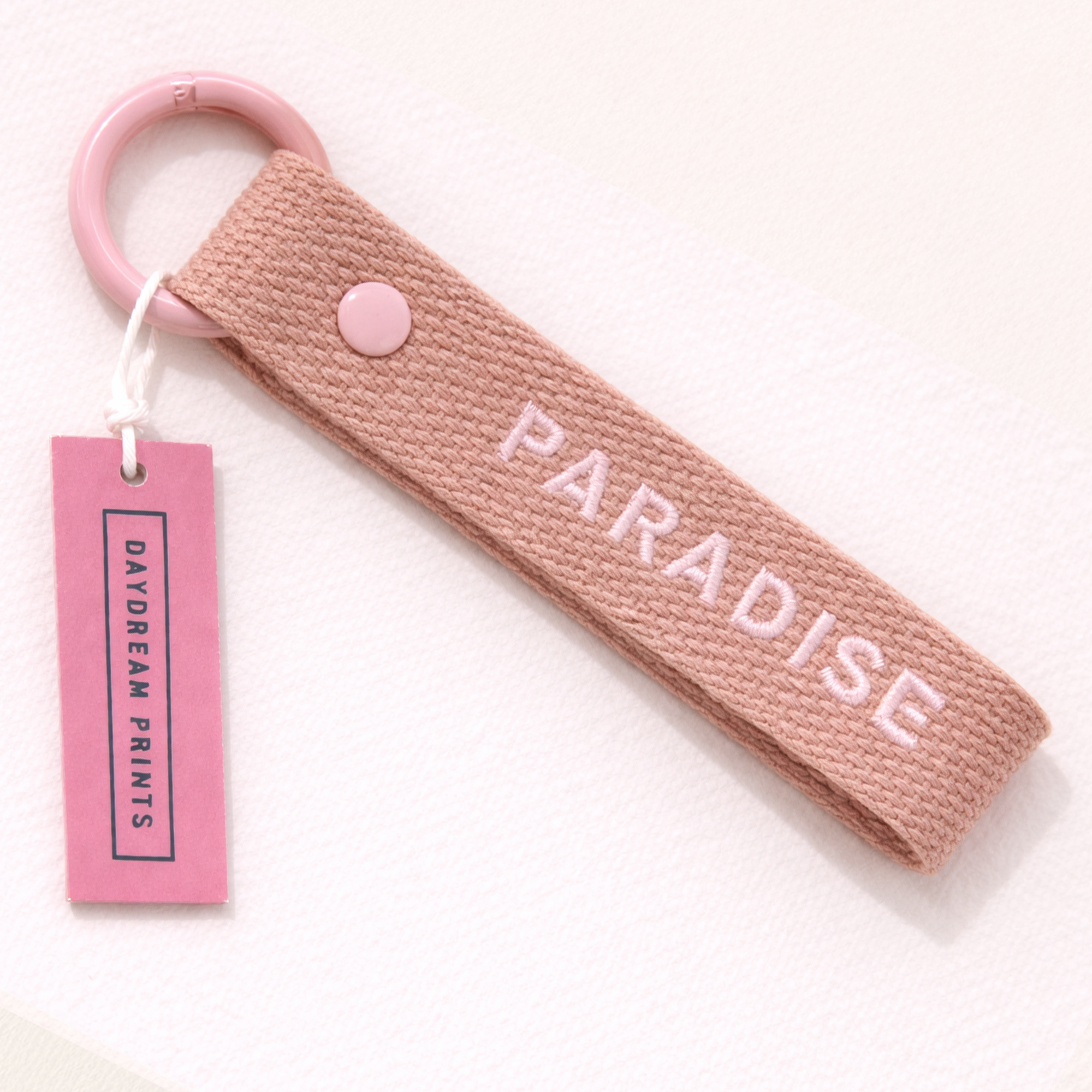PARADISE Fabric Keyring | 5" Key strap | Summer accessory