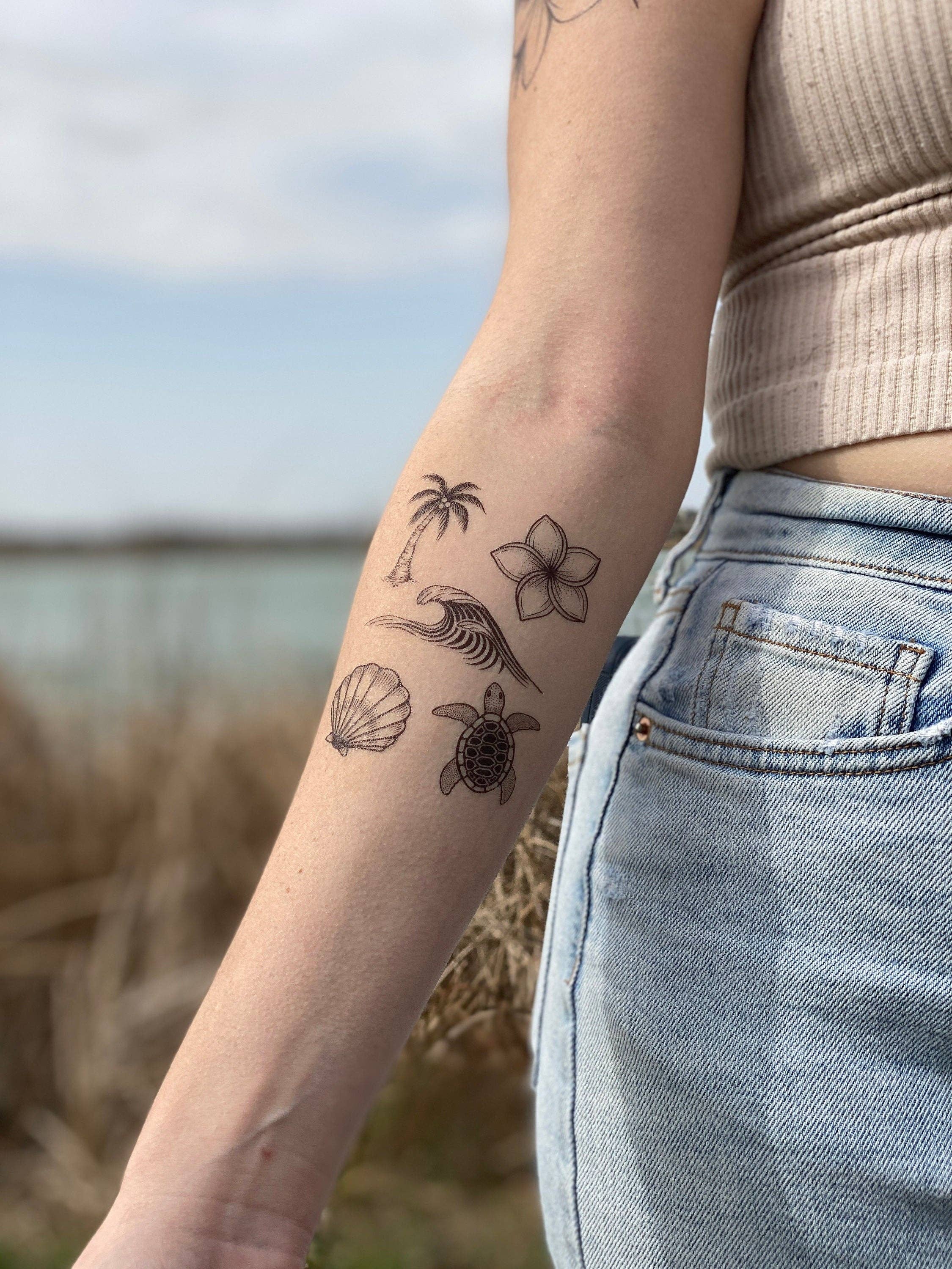 Beach Life Temporary Tattoos