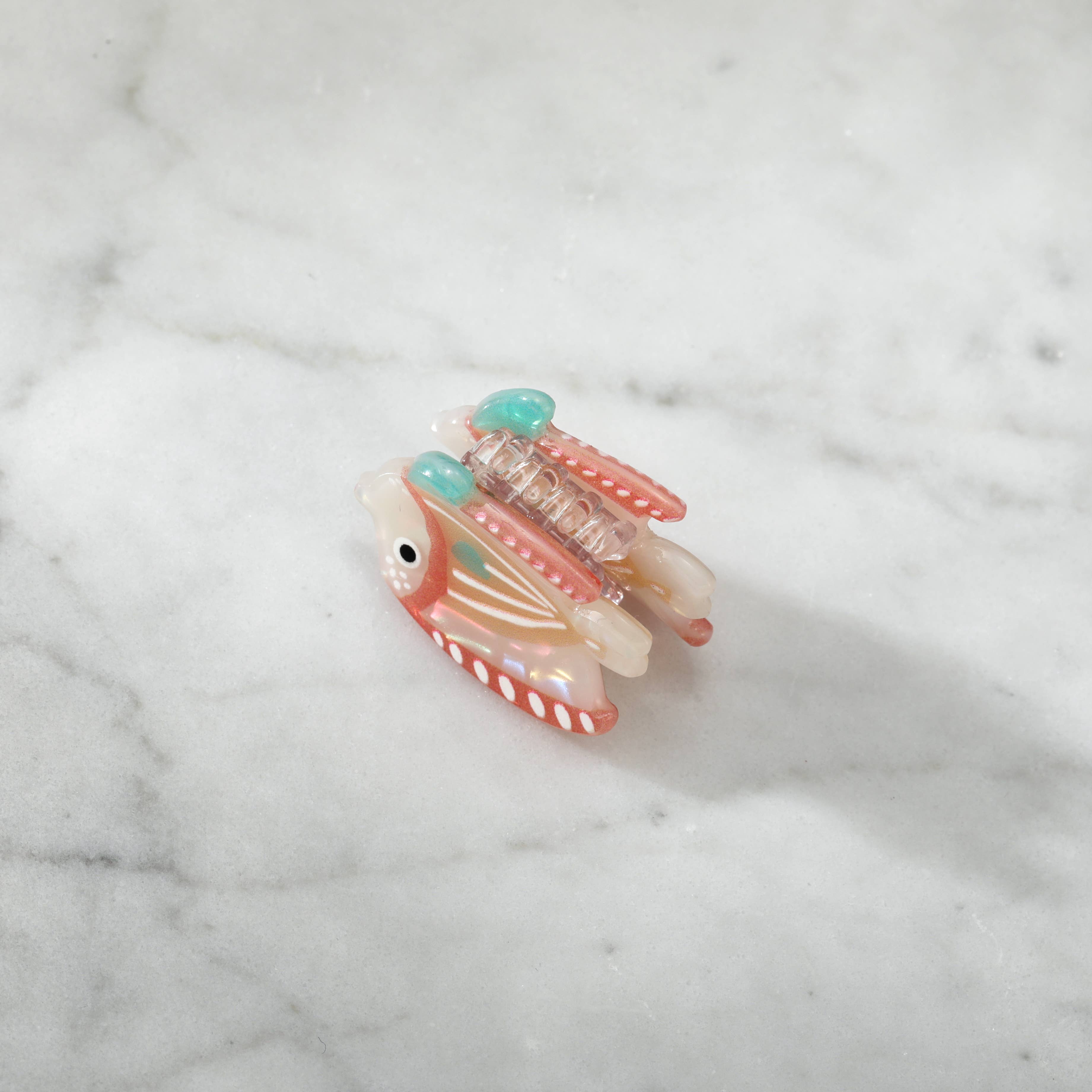 Eco-Friendly Mini Peach Reef Fish Hair Clip