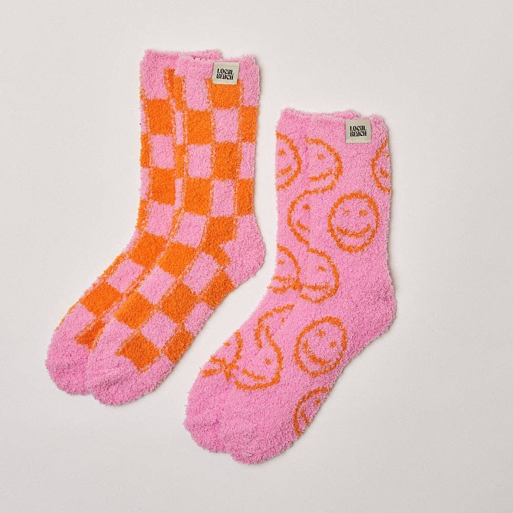 Checker Local Beach Cozy Socks
