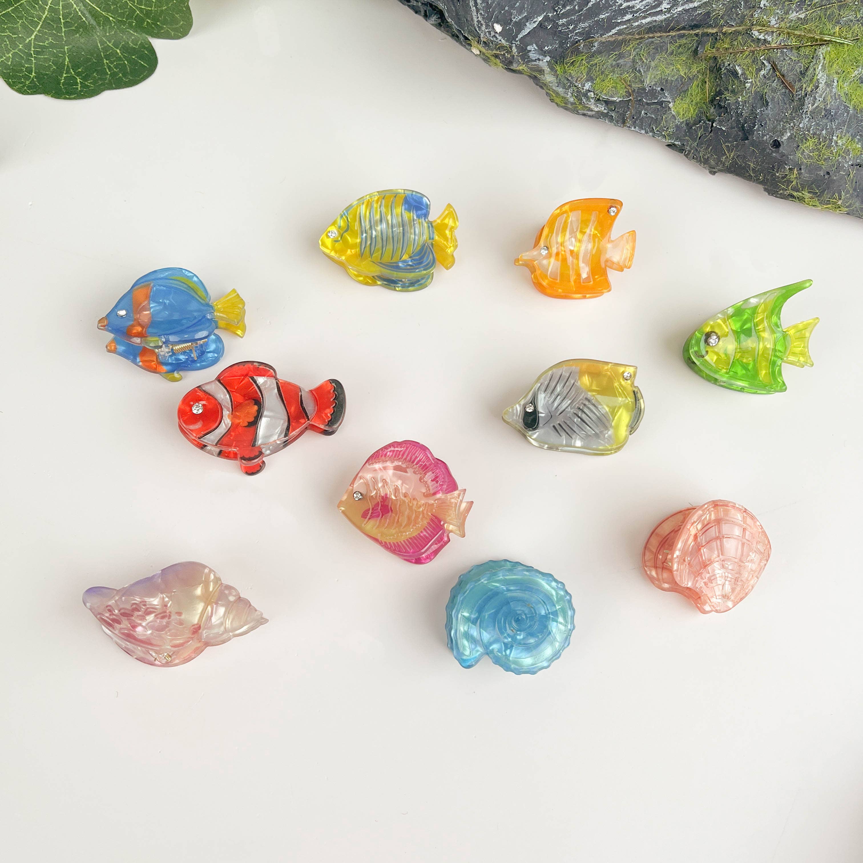 Marine Animal Series Hair Clip, Acetate Mini Claw Clips