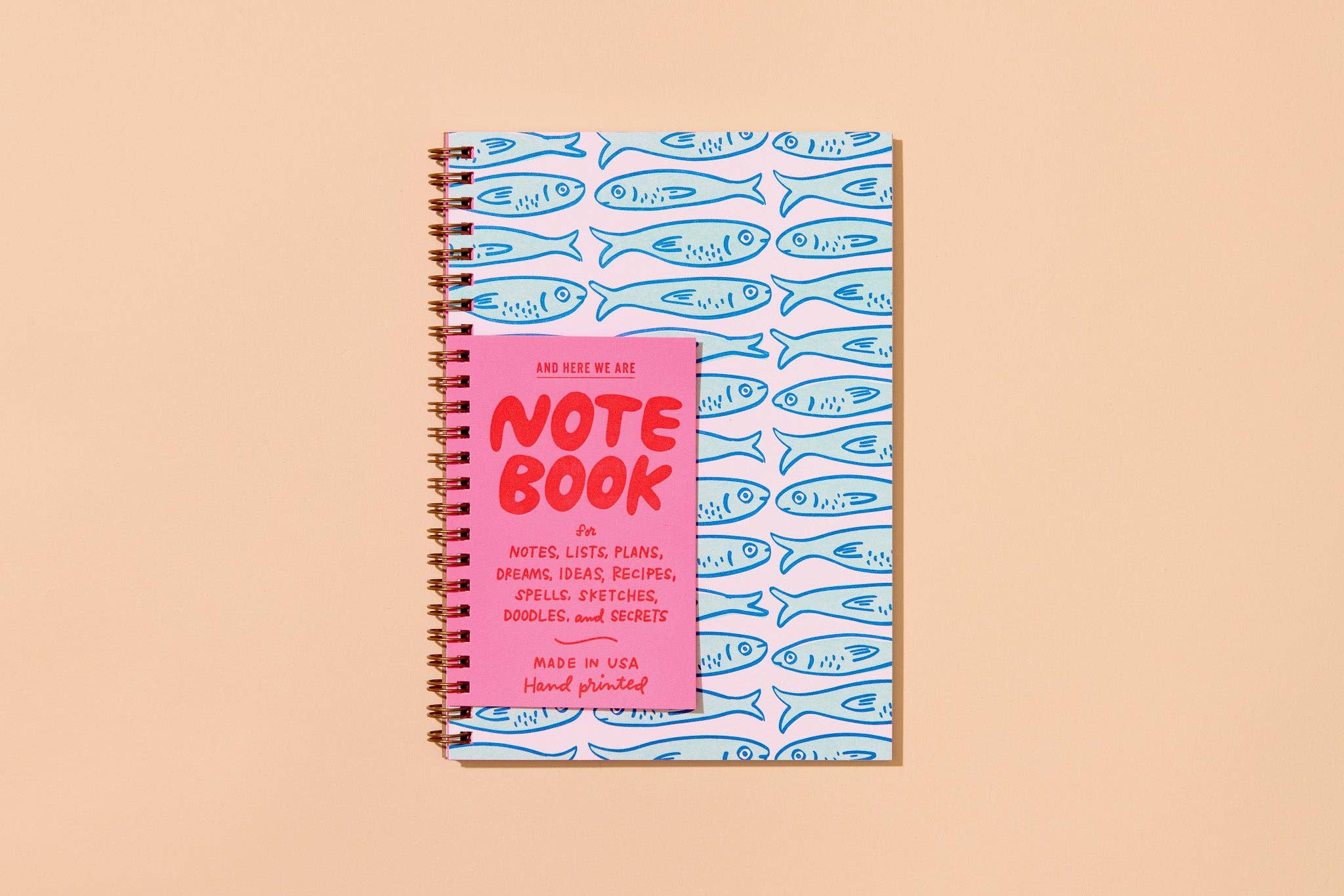 Sardine Letterpress A5 Spiral Notebook