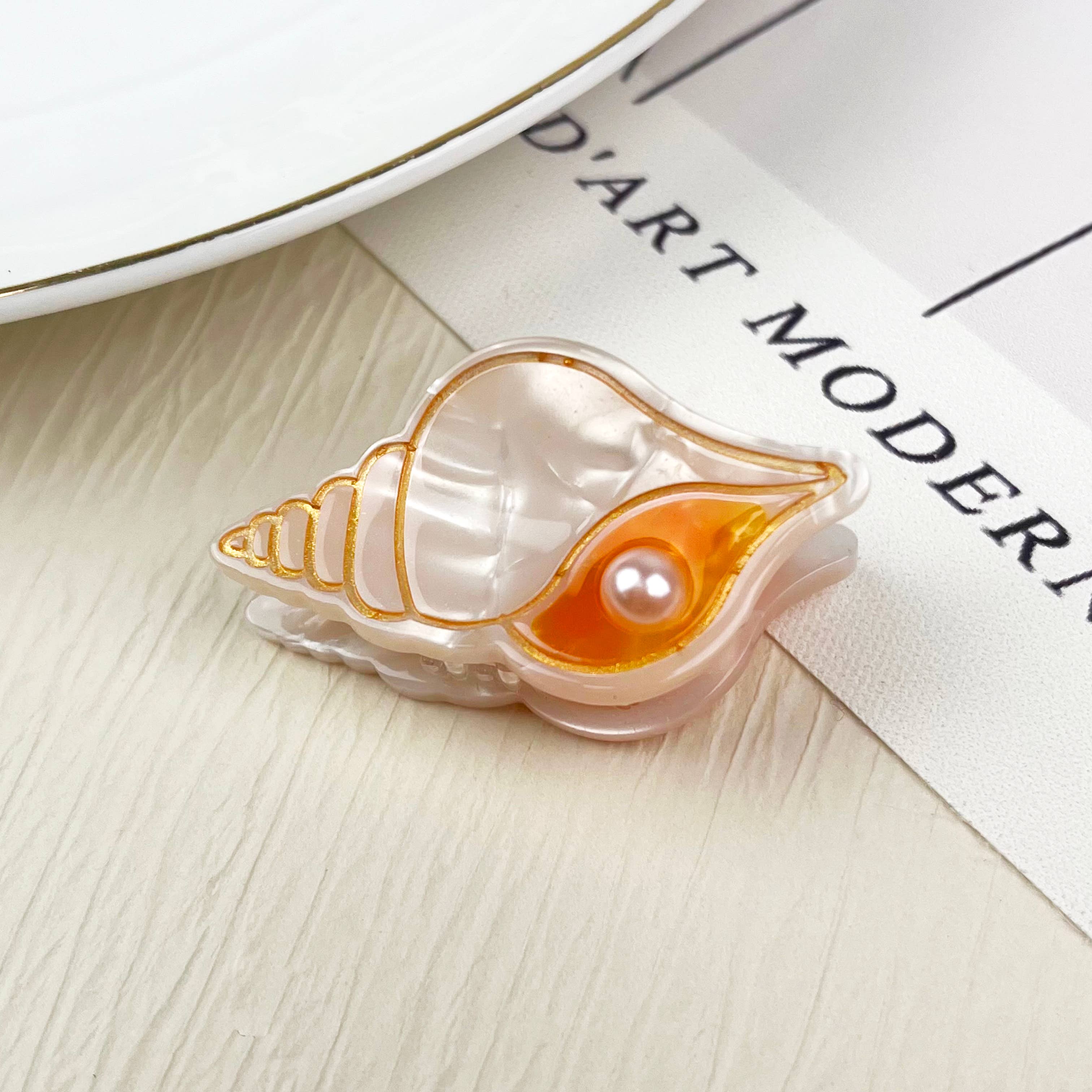 Acetate mini marine life hair clip