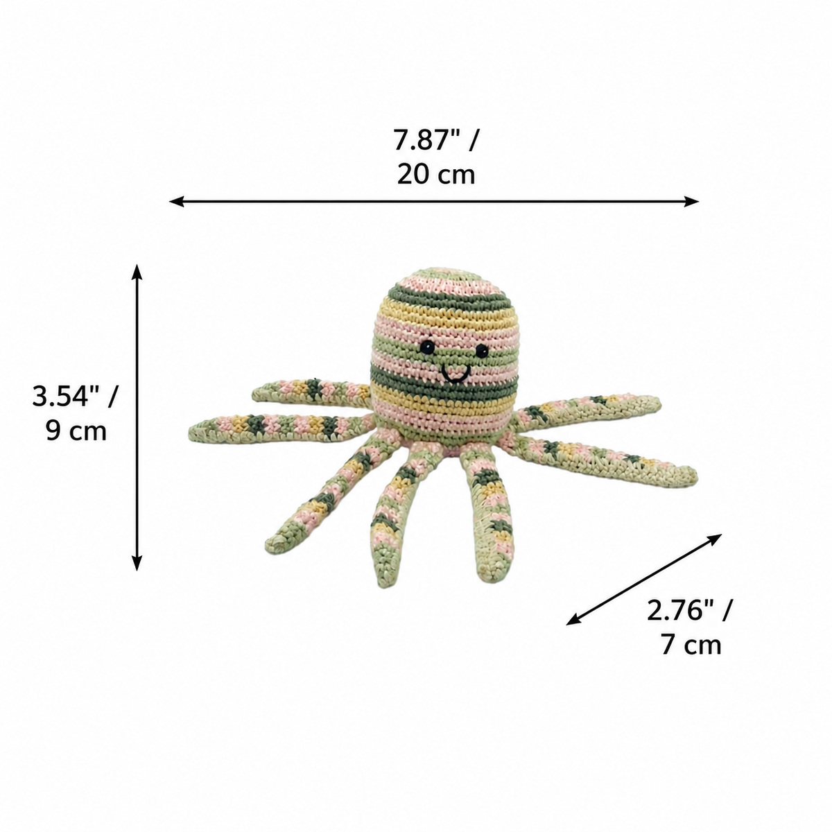 Lullaby Stitch | Octopus Rattle - Stripe
