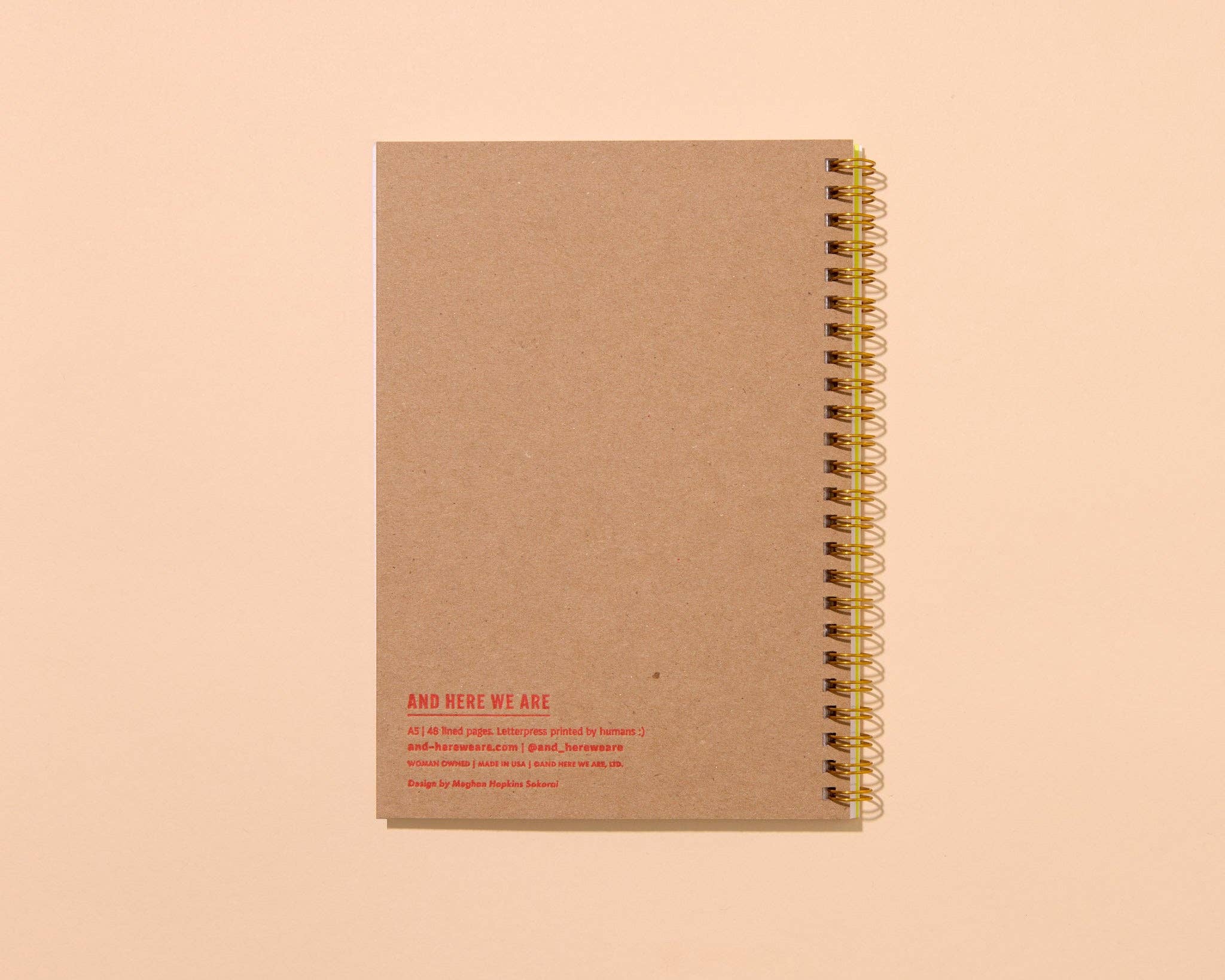 Sardine Letterpress A5 Spiral Notebook