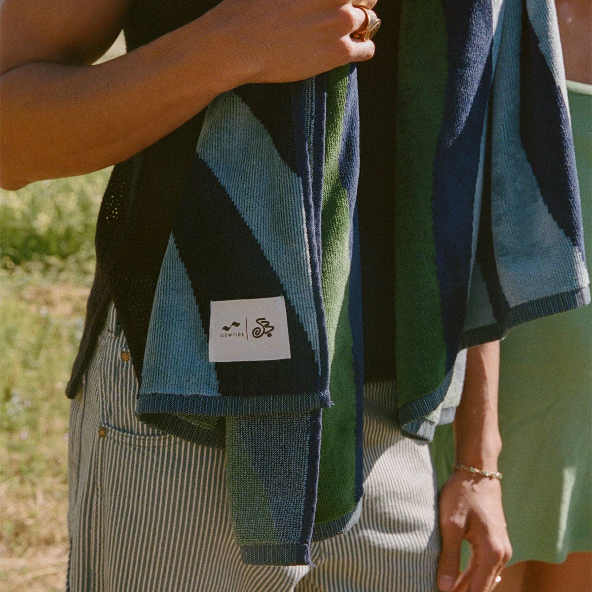 Hideout Premium Woven Towel - Deep Pacific | Schuyler Beecroft x Slowtide