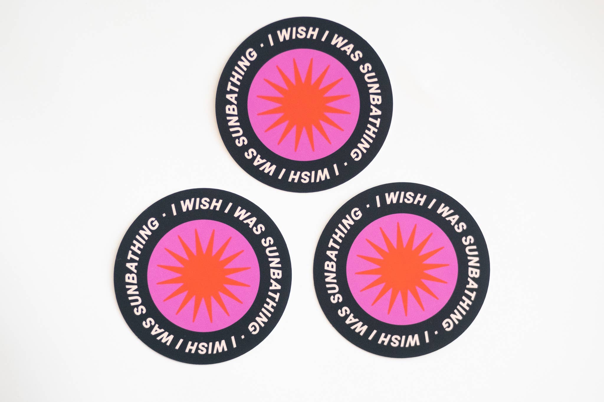 I Wish I Was Sunbathing Vinyl Sticker